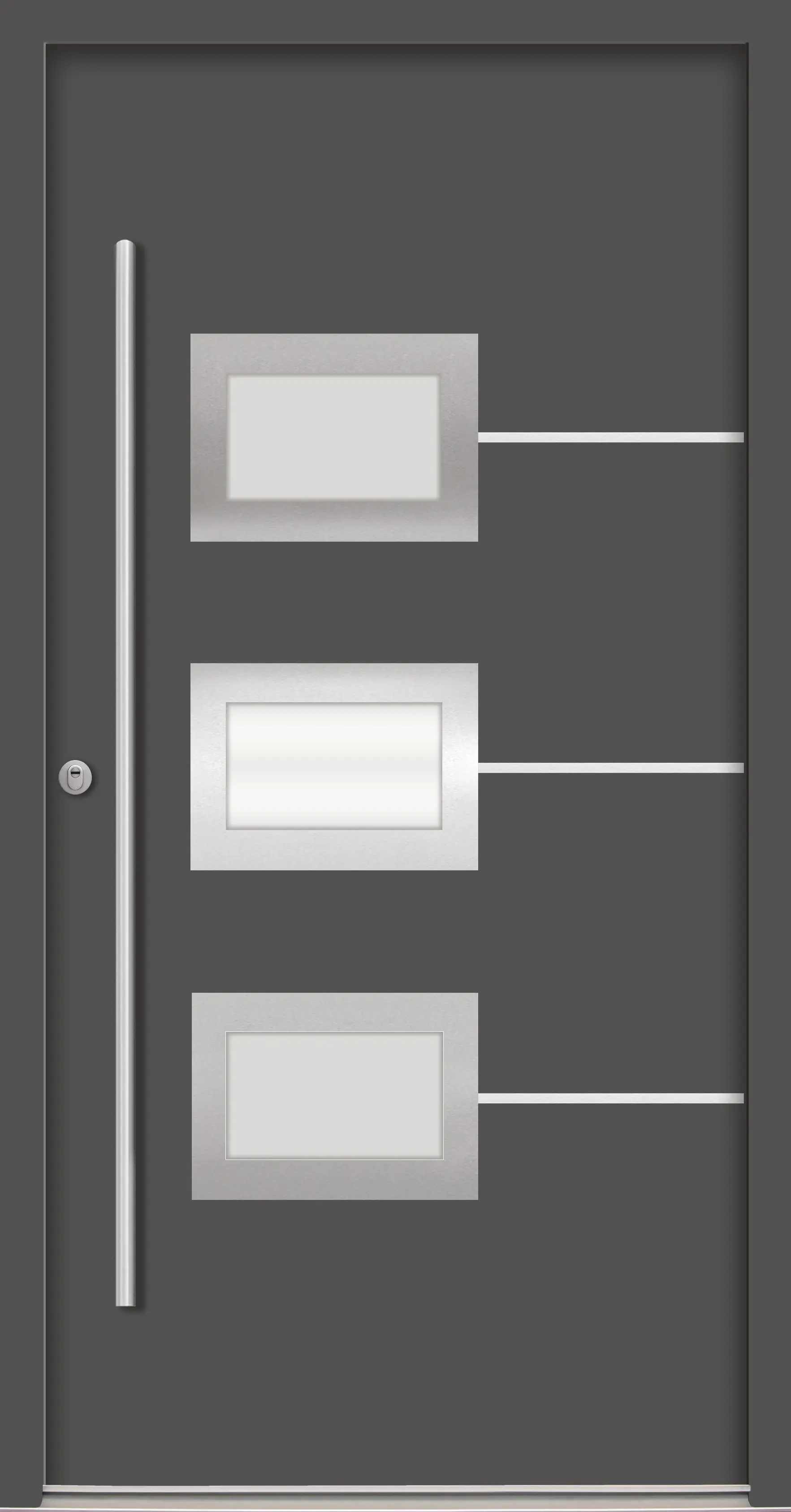 Splendoor Haustür Passivedoor Premium B03 RC2 Anthrazit DIN Links 110 x 210 cm