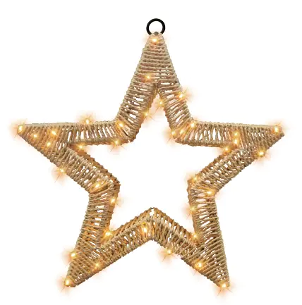 TrendLine Stern Rattan Ø 28 cm braun