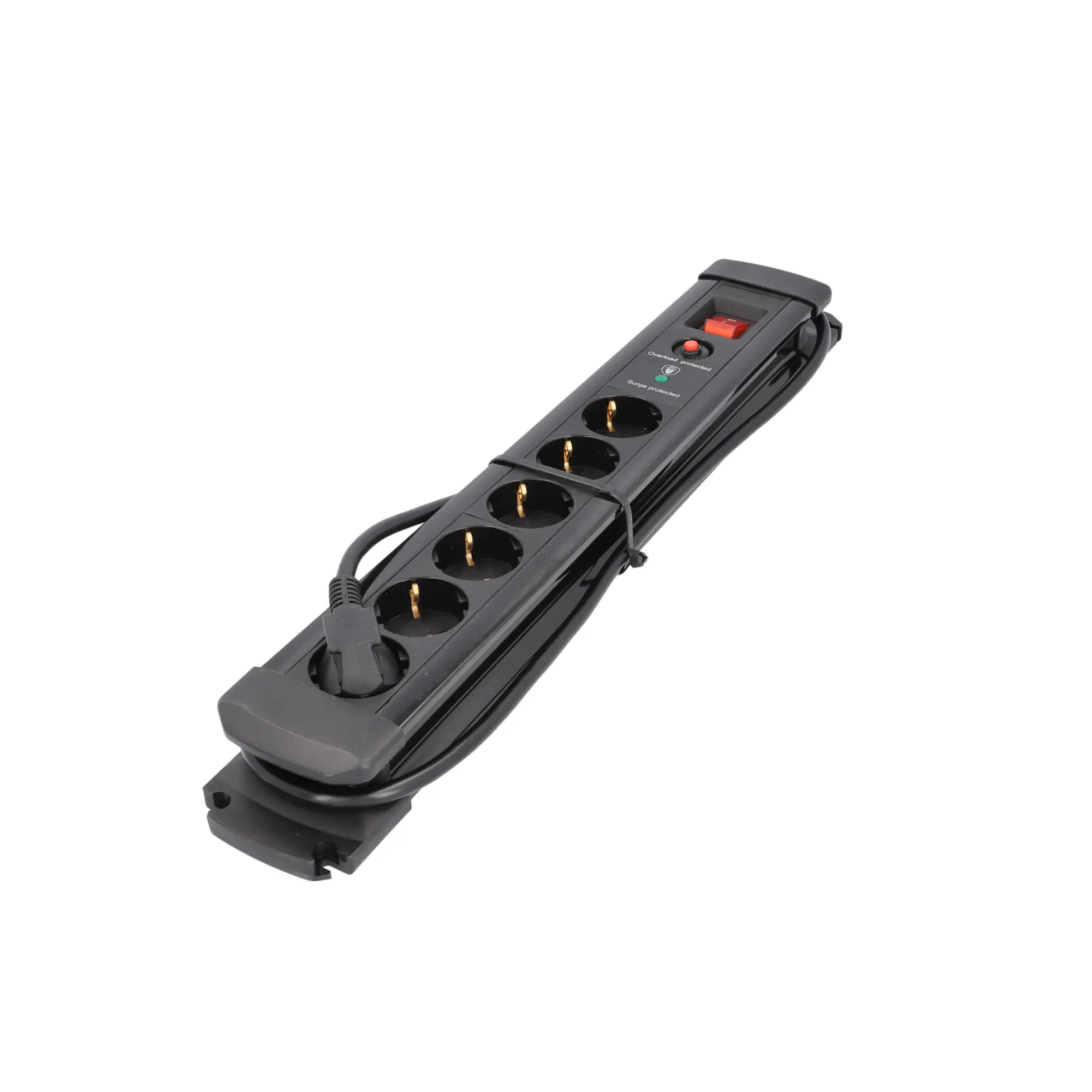 Unitec Tischsteckdose Workline 6-fach mit Schalter & Überspannungsschutz 2 m