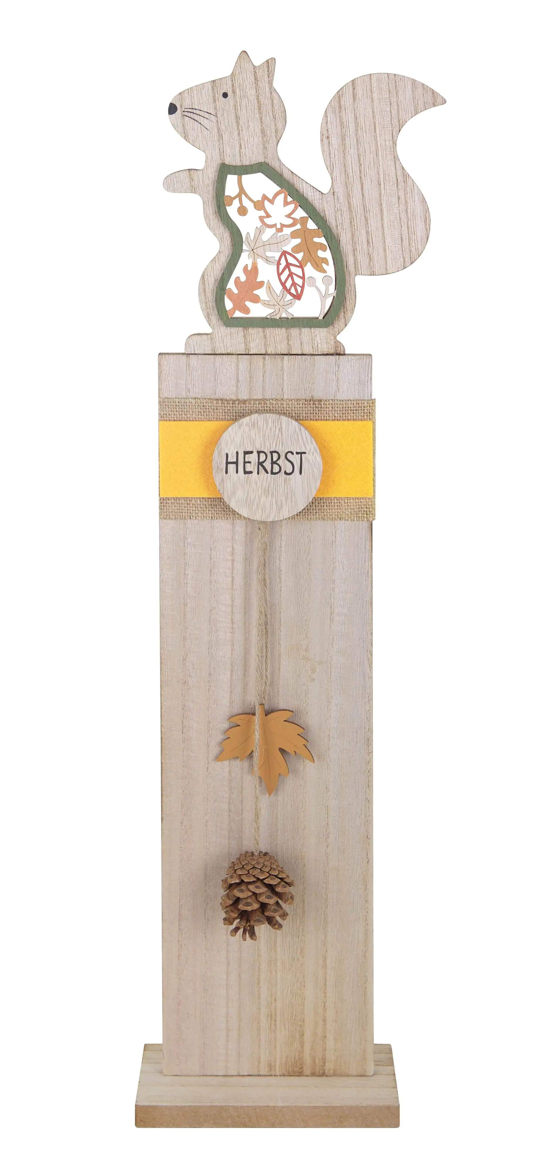 TrendLine Dekoaufsteller Holz Eichhörnchen 58 x 14 cm natur TrendLine Dekoaufsteller Holz Eichhörnchen 58 x 14 cm natur