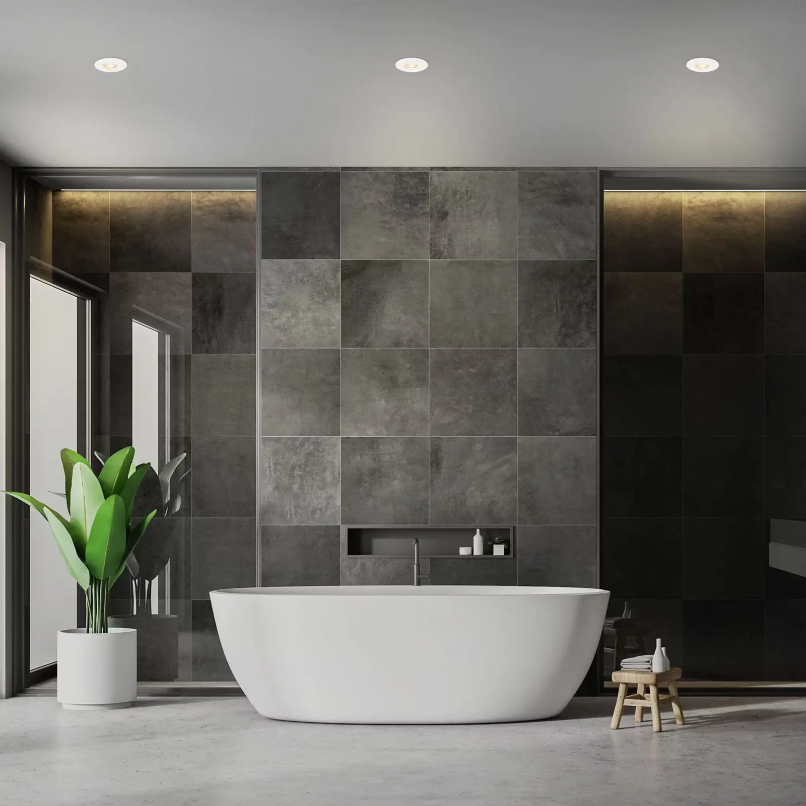 Di-Ka LED Einbauleuchte Kulana 3er Set weiß-matt Ø 9 cm 4,9W, warmweiß