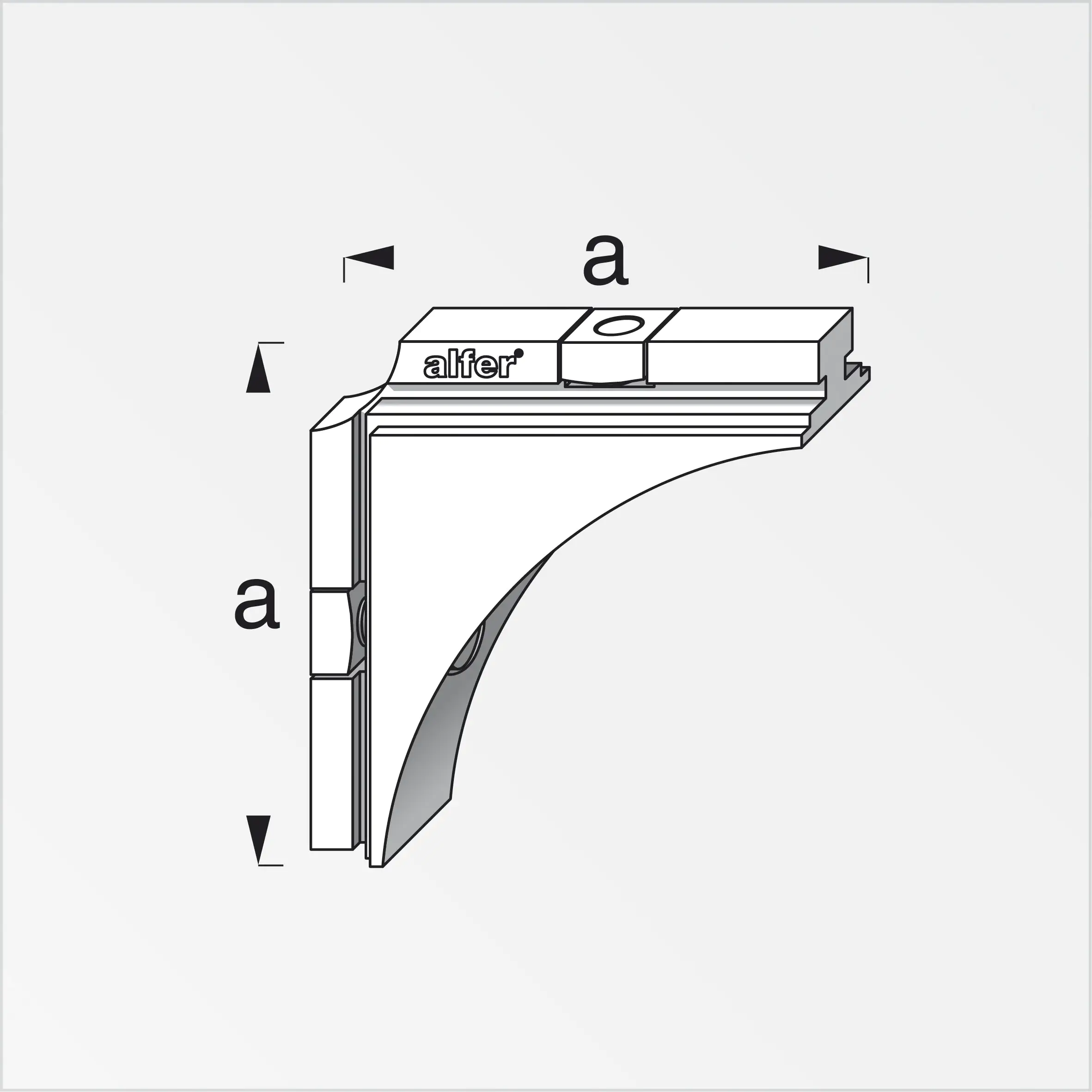 coaxis®-Verbindungswinkel 48.5 x 48.5 mm Aluminium poliert blank coaxis®-Verbindungswinkel 48.5 x 48.5 mm Aluminium poliert blank