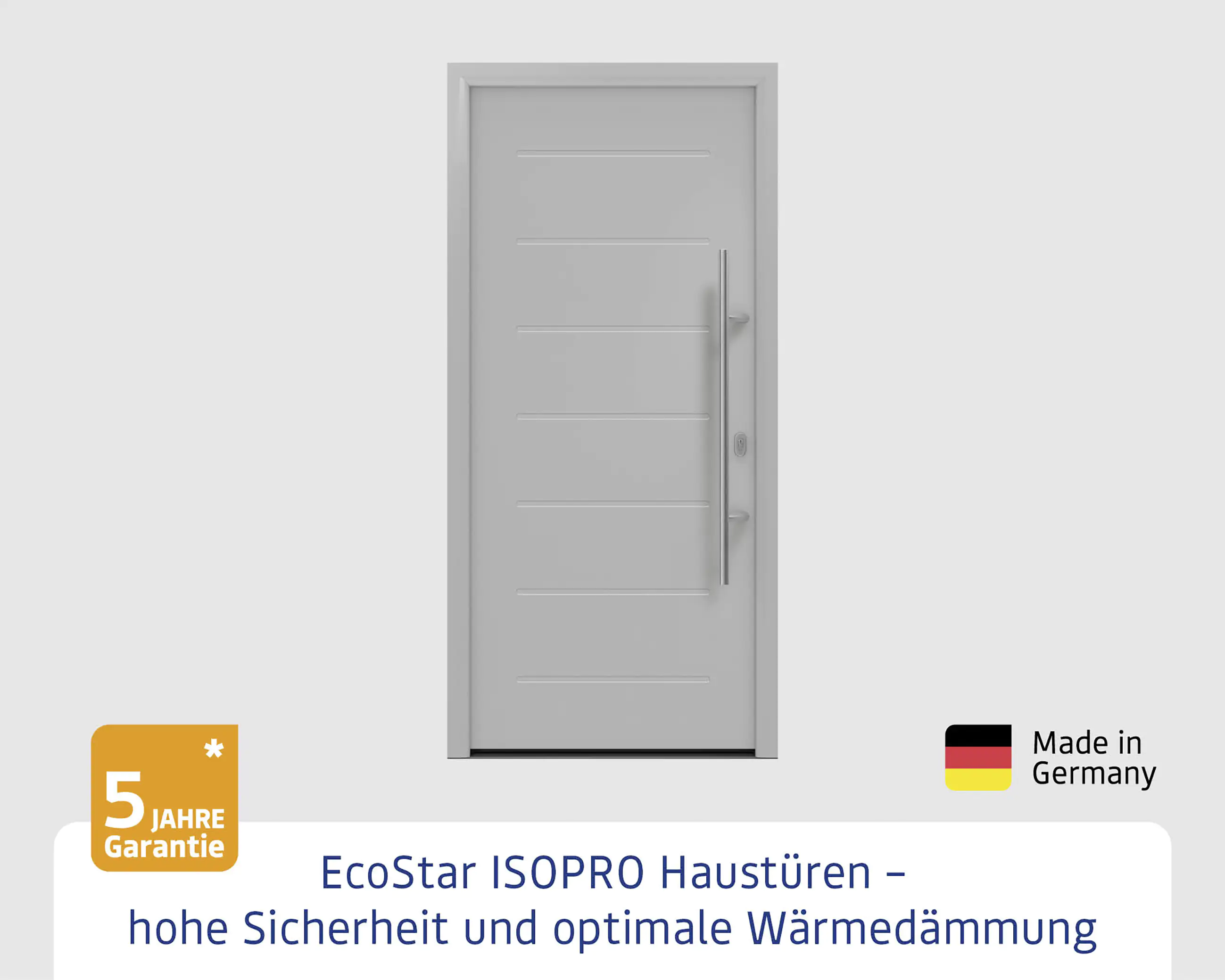 EcoStar Haustür ISOPRO IP 015 weißaluminium 110 x 210 cm EcoStar Haustür ISOPRO IP 015 weißaluminium 110 x 210 cm