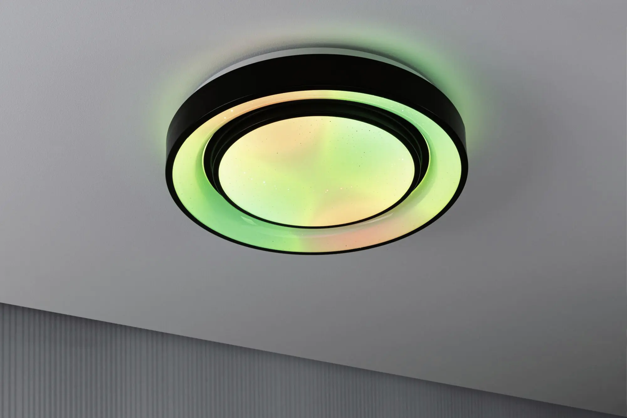 Paulmann LED Deckenleuchte Rainbow schwarz weiß Ø 37,5 cm RGBW Paulmann LED Deckenleuchte Rainbow schwarz weiß Ø 37,5 cm RGBW