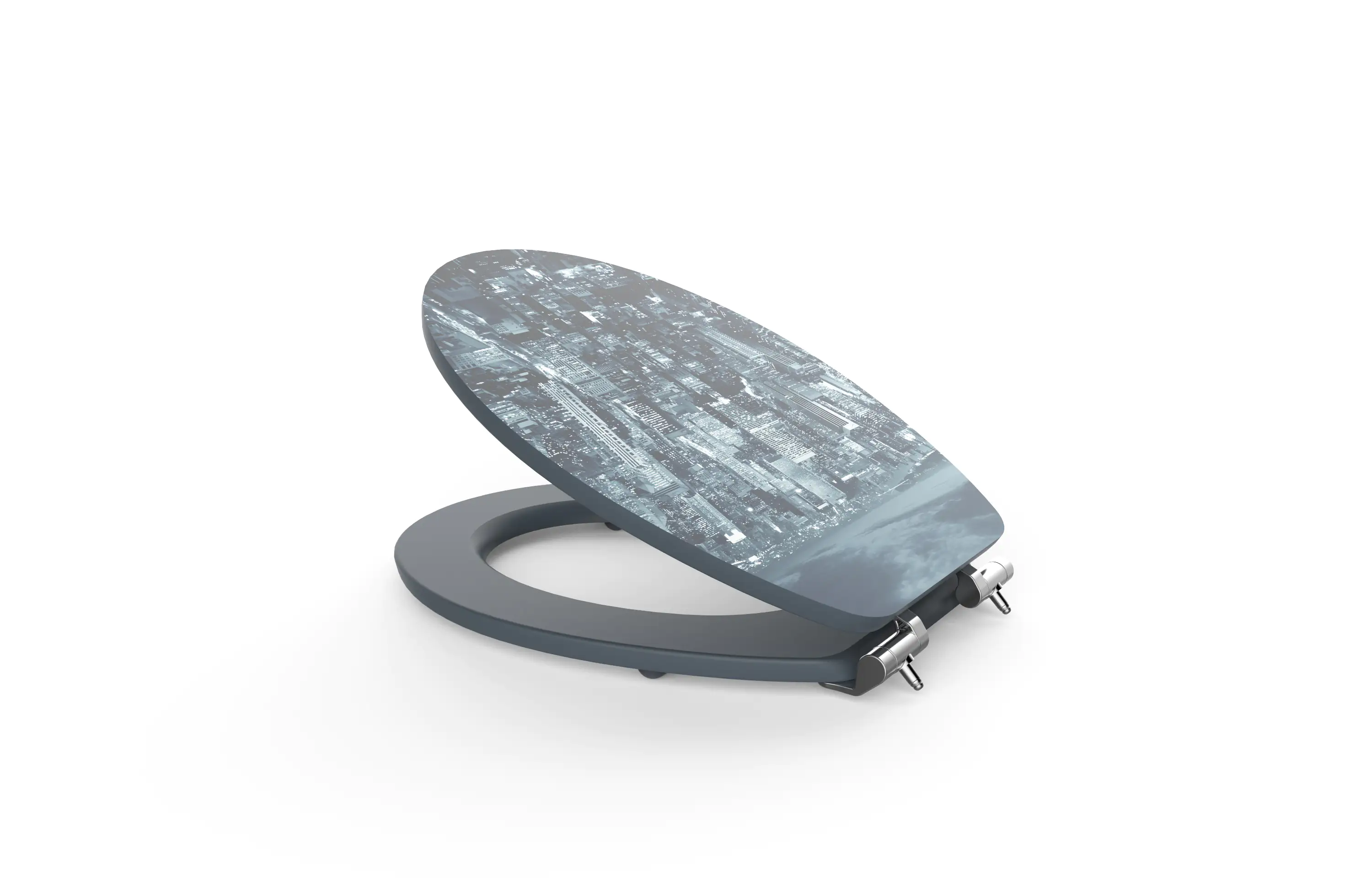 Primaster WC-Sitz mit Absenkautomatik Skyline schwarz