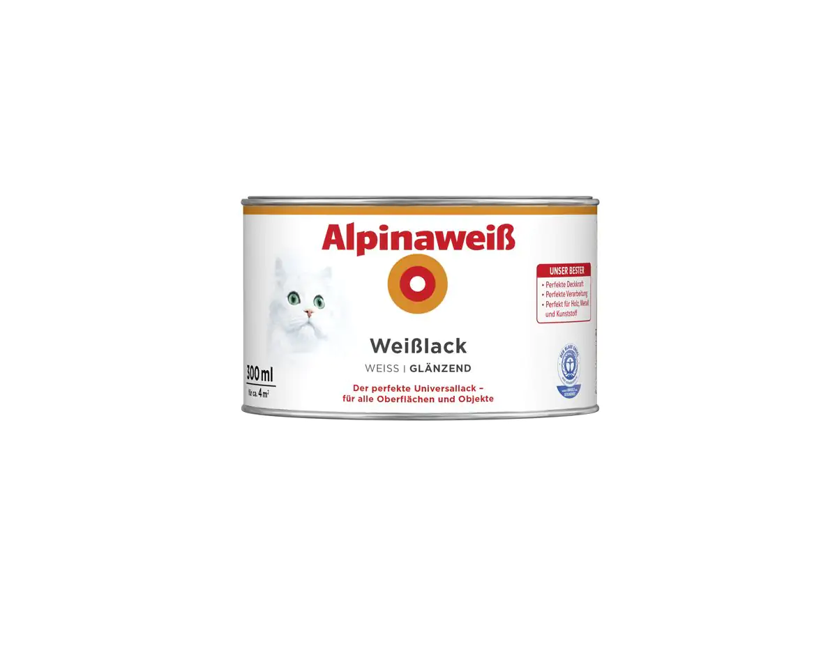 Alpinaweiß Weißlack 300 ml alpinaweiß glänzend Alpinaweiß Weißlack 300 ml alpinaweiß glänzend