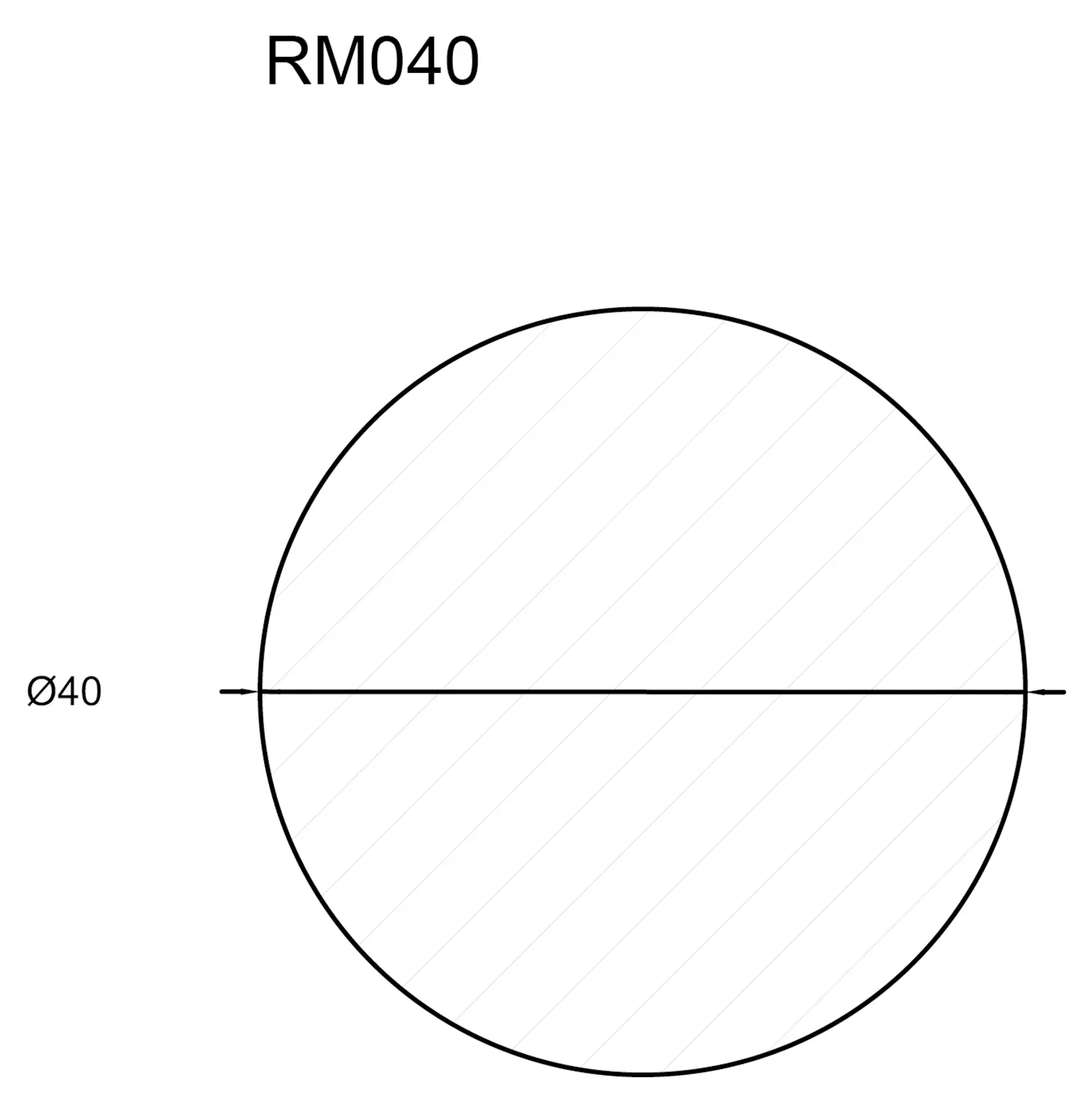 FN Neuhofer Rundstab 100 cm 40 x 40 mm Fichte/Kiefer