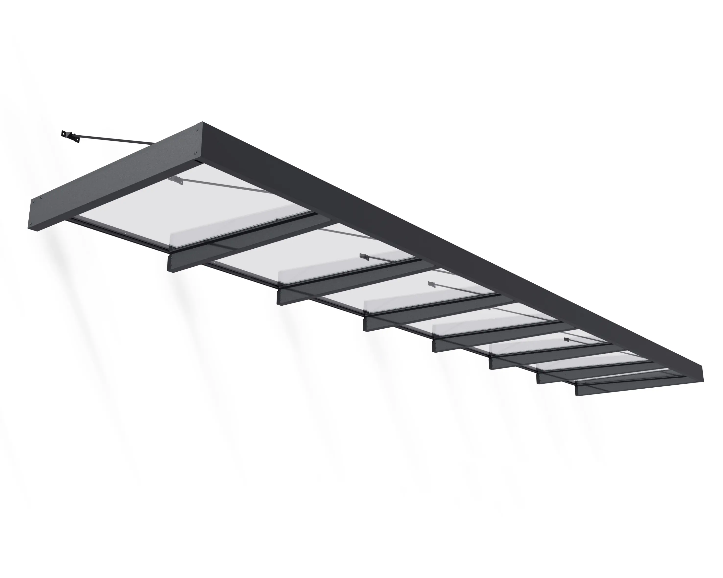 Canopia Vordach Sophia XL 7000 Grau Alu 660 x 140 cm