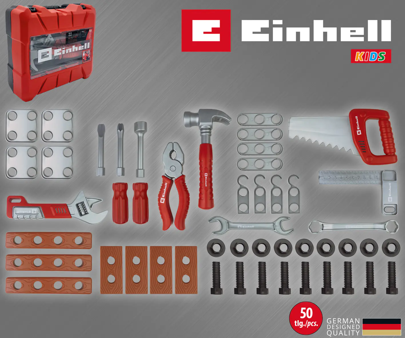 Einhell Kids Kinder-Werkzeugkoffer 50-teilig