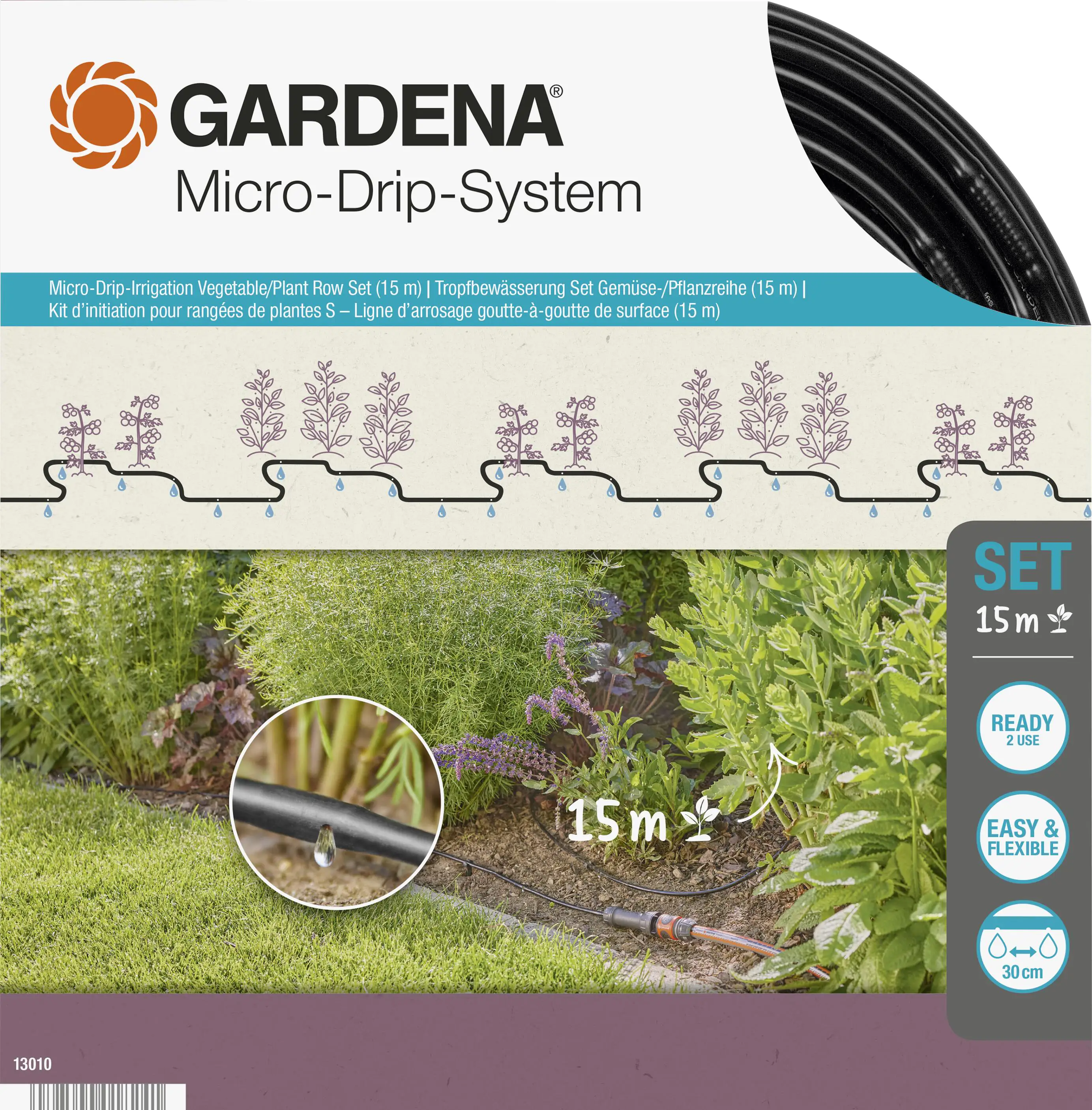 Gardena Micro-Drip-System Start Sets Pflanzreihen Gardena Micro-Drip-System Start Sets Pflanzreihen