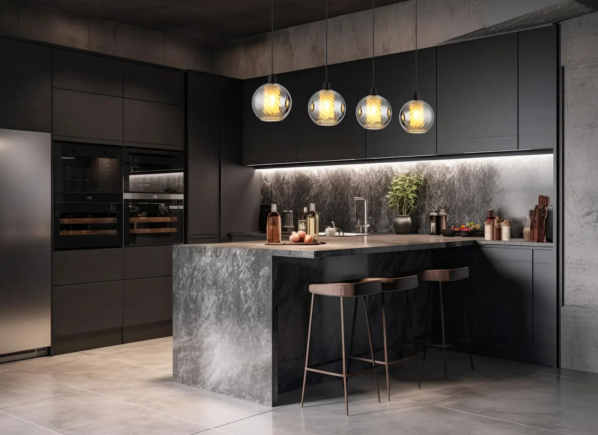 Globo Hängeleuchte Ulf 110 x 120 cm (L x H)  schwarz matt