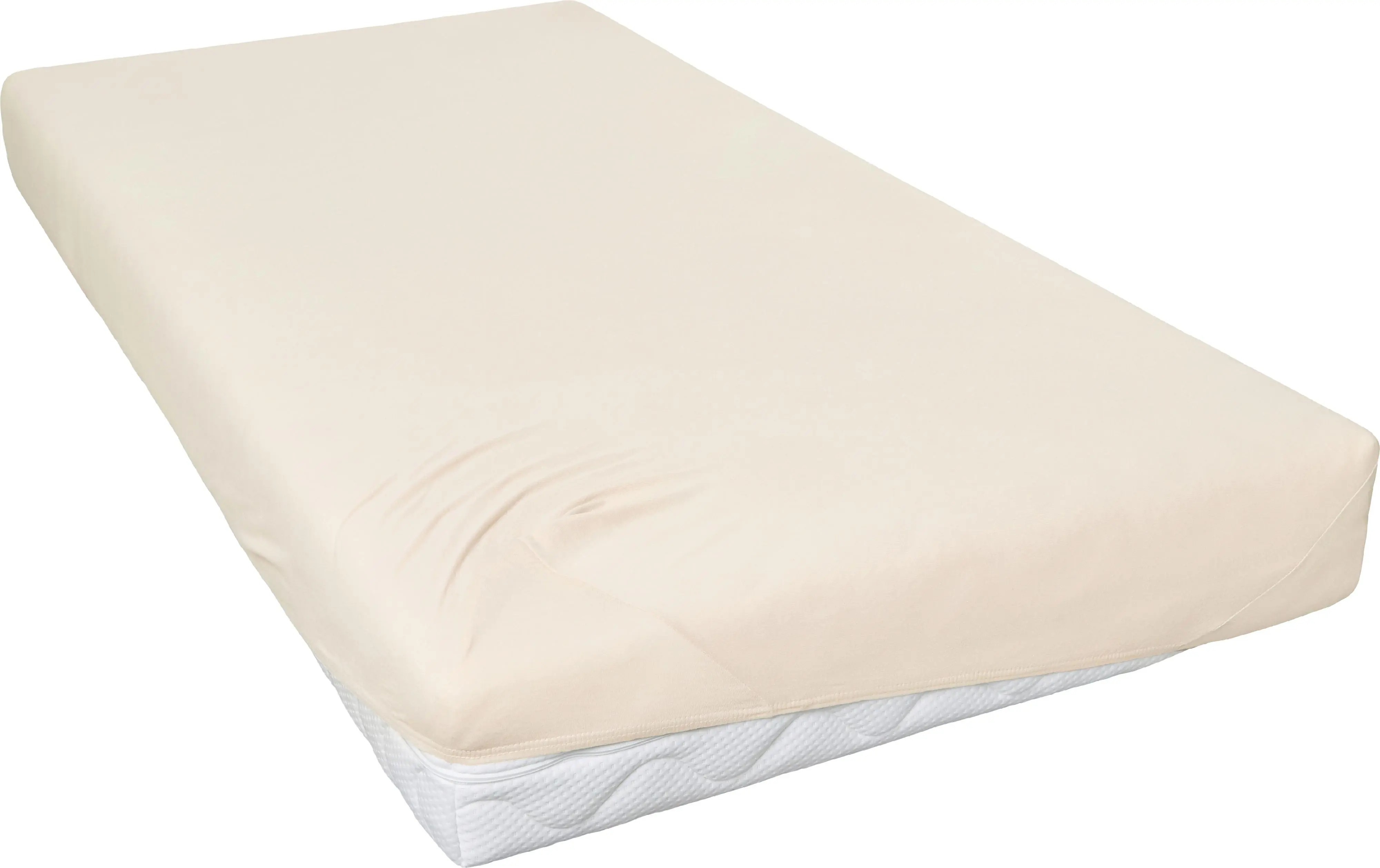 Jersey Spannbettlaken 100 x 200 cm ecru