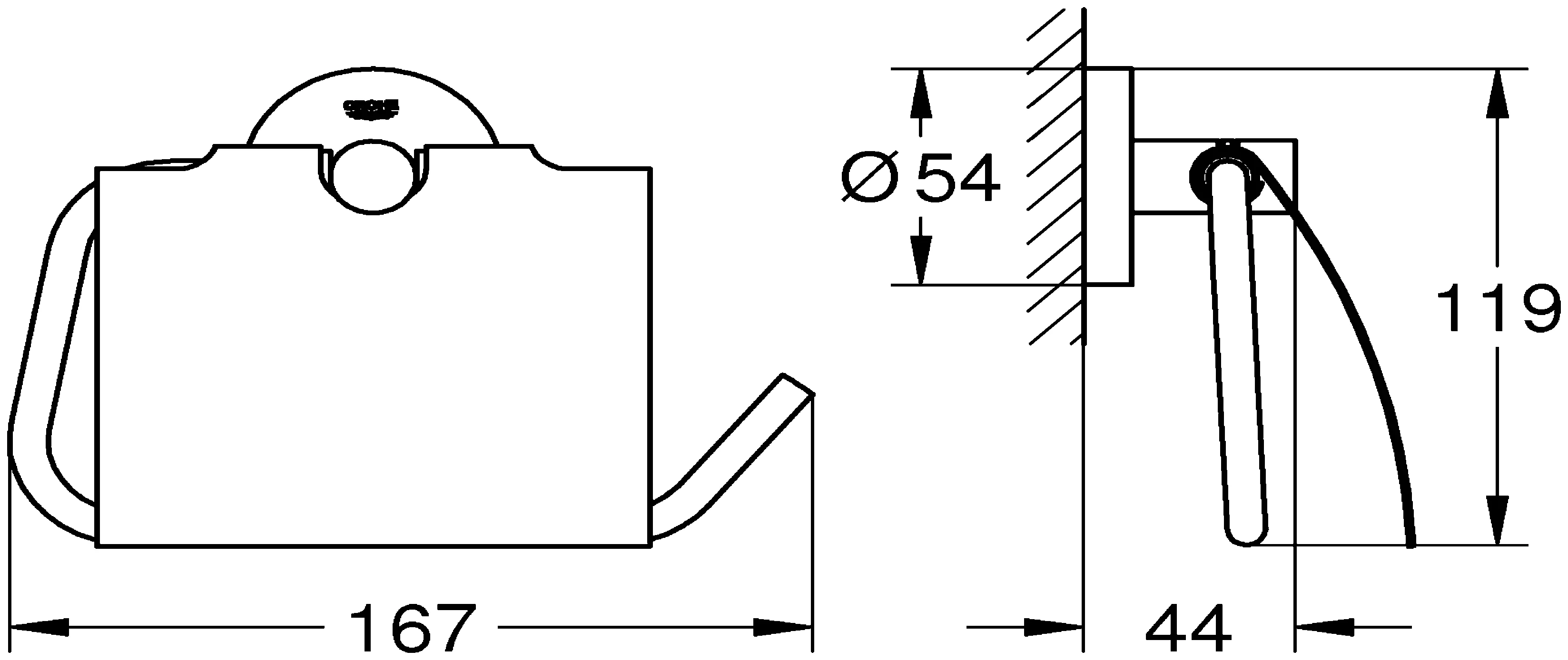 Grohe Start WC-Papierhalter chrom klebbar