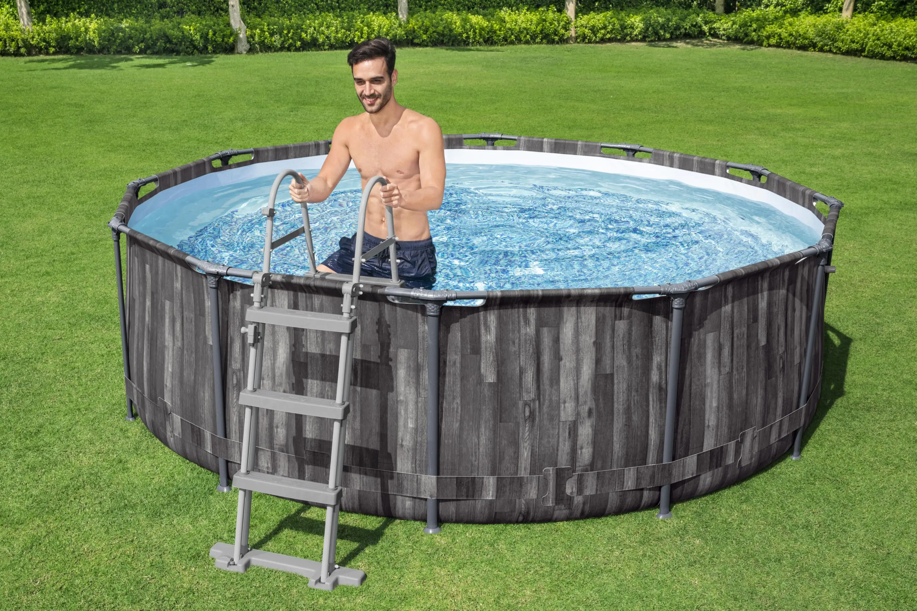 6942138966503_12 Bestway Flowclear Sicherheitsleiter 107 cm
