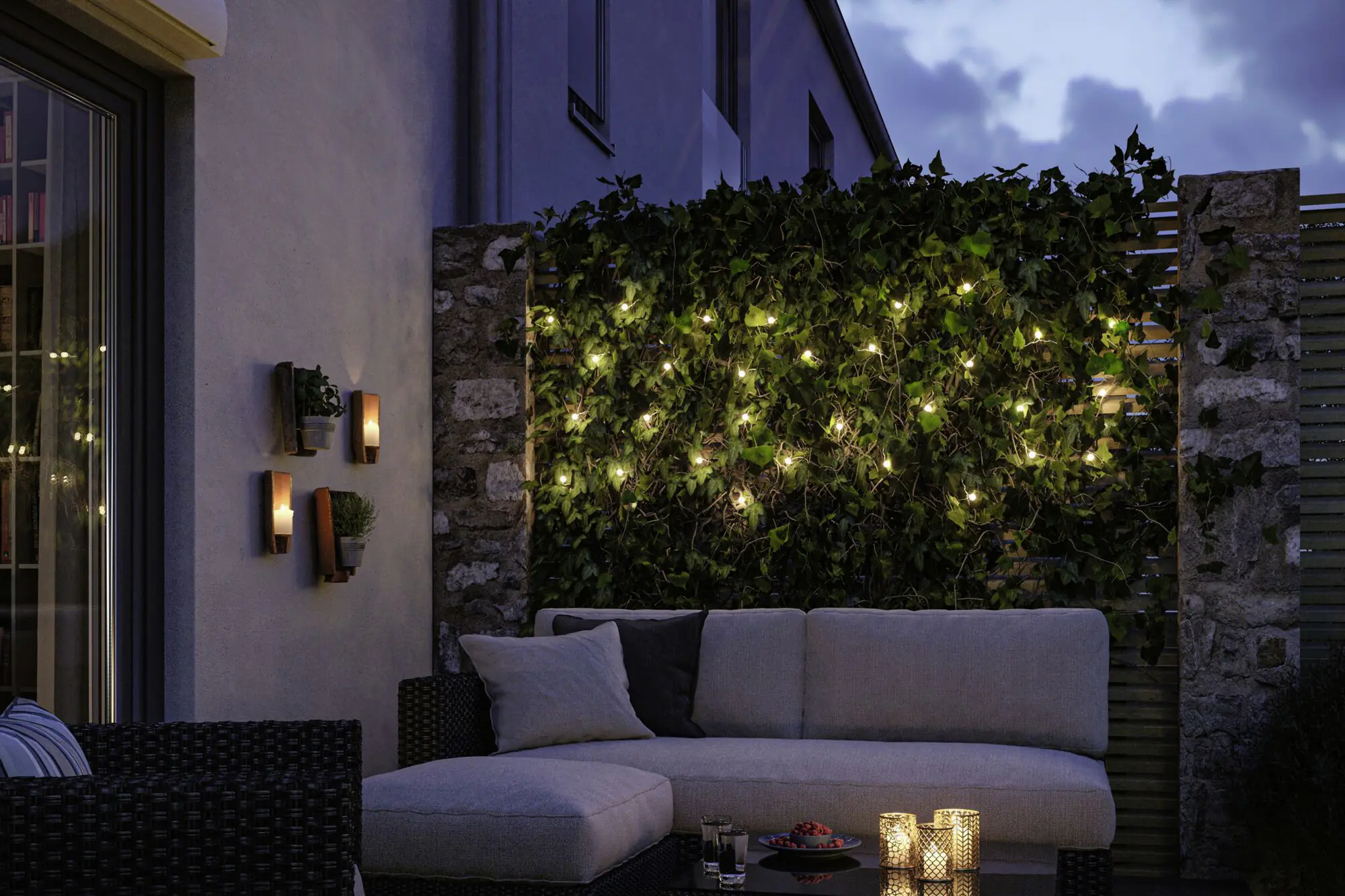 Paulmann Solar-Lichterkette Soala 3,9 m 200 LED warmweiß 