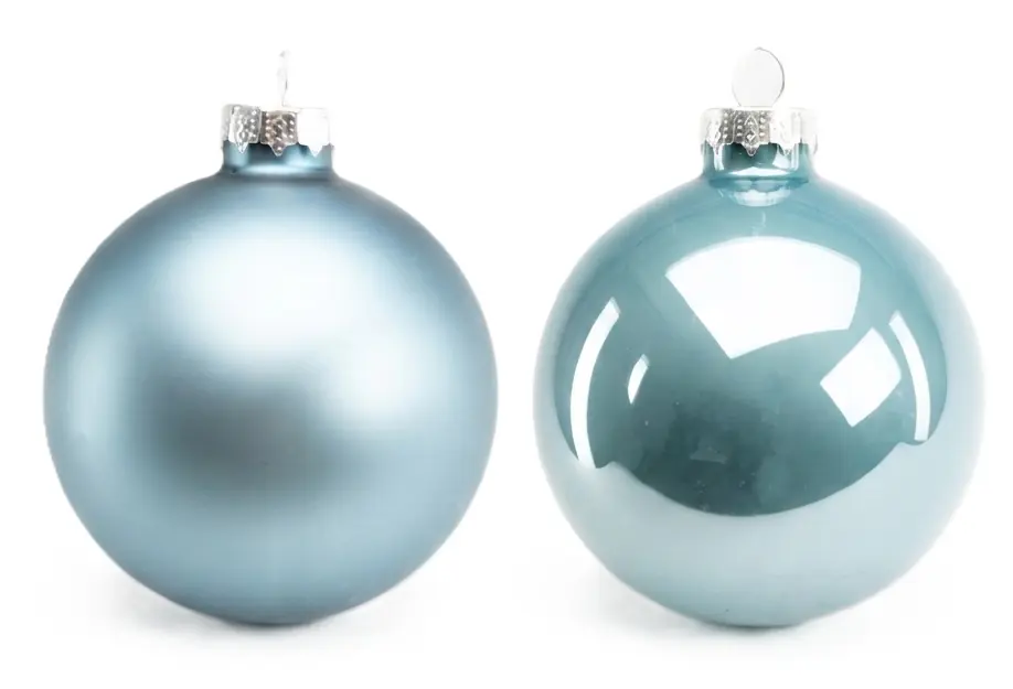 TrendLine Weihnachtskugeln aus Glas Ø 8 cm dämmerungsblau 6 Stück