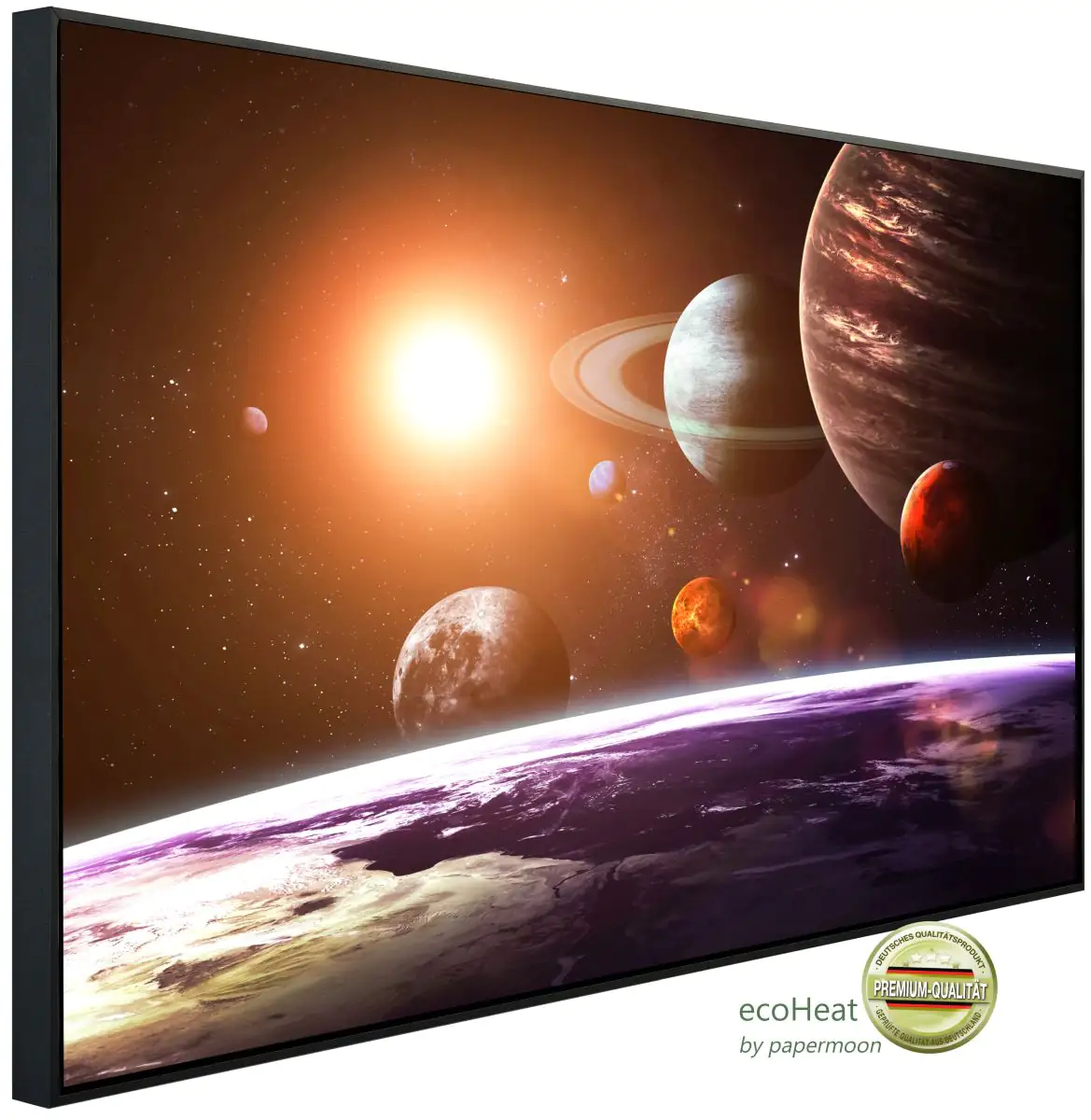 papermoon Infrarotheizkörper EcoHeat 60x120 cm 1200 Watt, Solar System