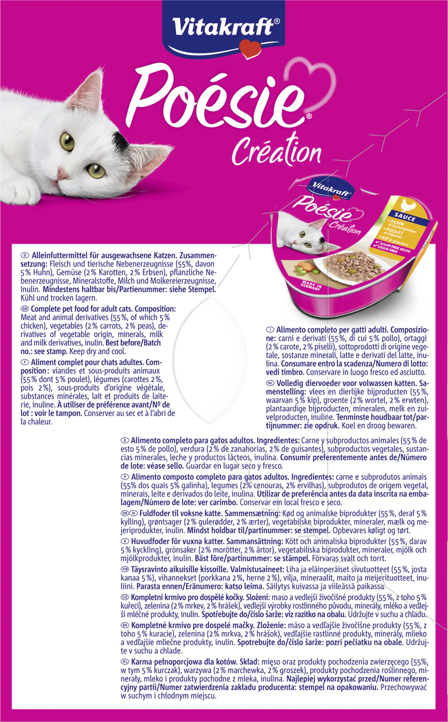 Vitakraft Poésie Katzenfutter Création Tender Selection in Sauce 6 x 85 g Vitakraft Poésie Katzenfutter Création Tender Selection in Sauce 6 x 85 g
