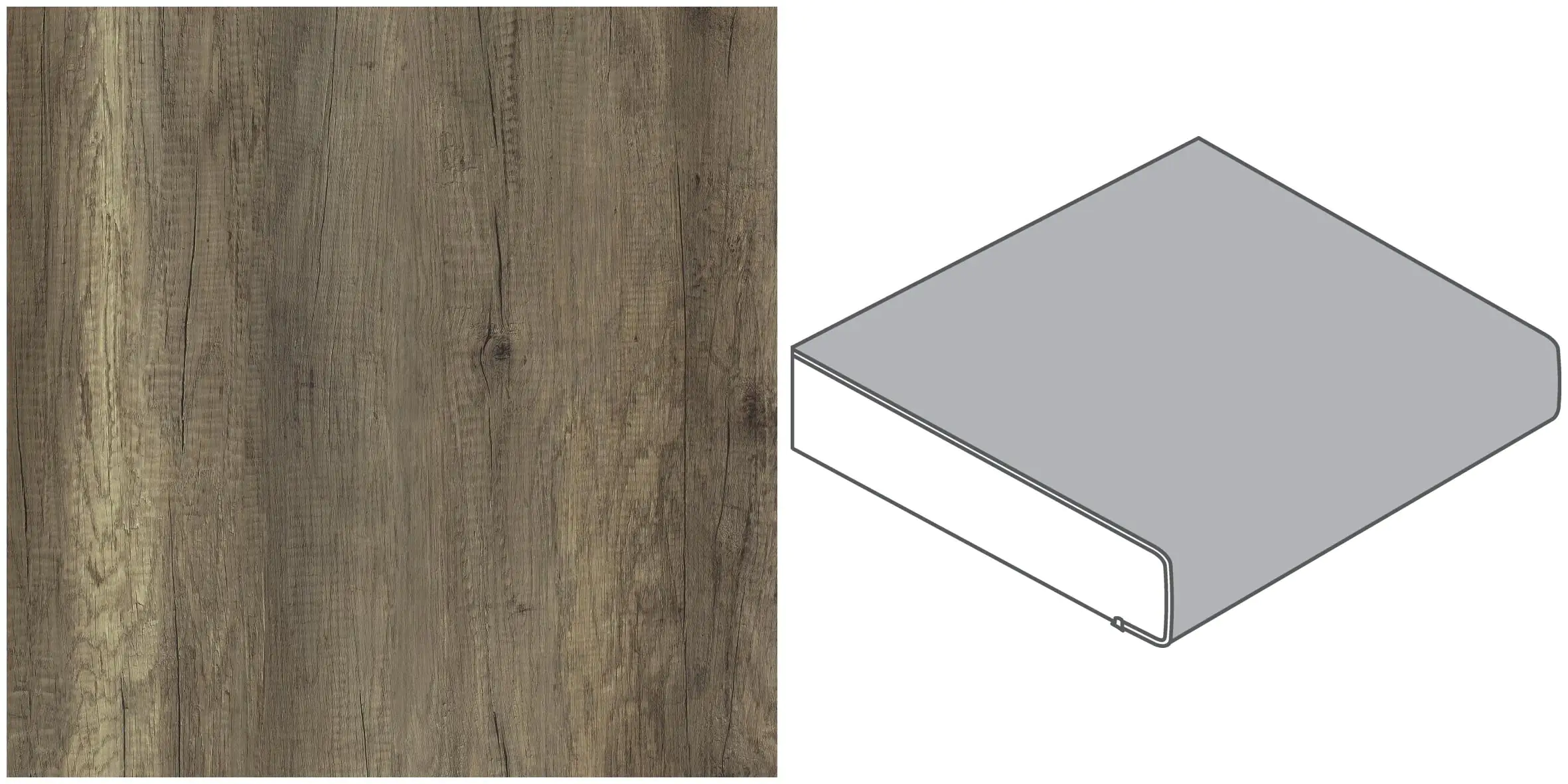 GetaElements Arbeitsplatte 410 x 60 cm, 39 mm, Windeiche beige