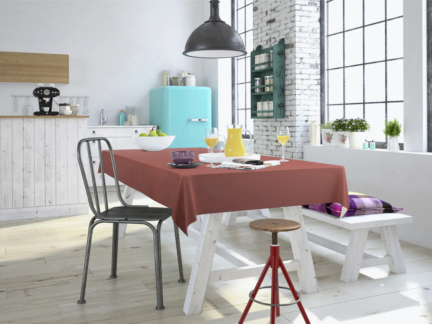 d-c-fix Tischdecke Mineral Red 150 x 220 cm