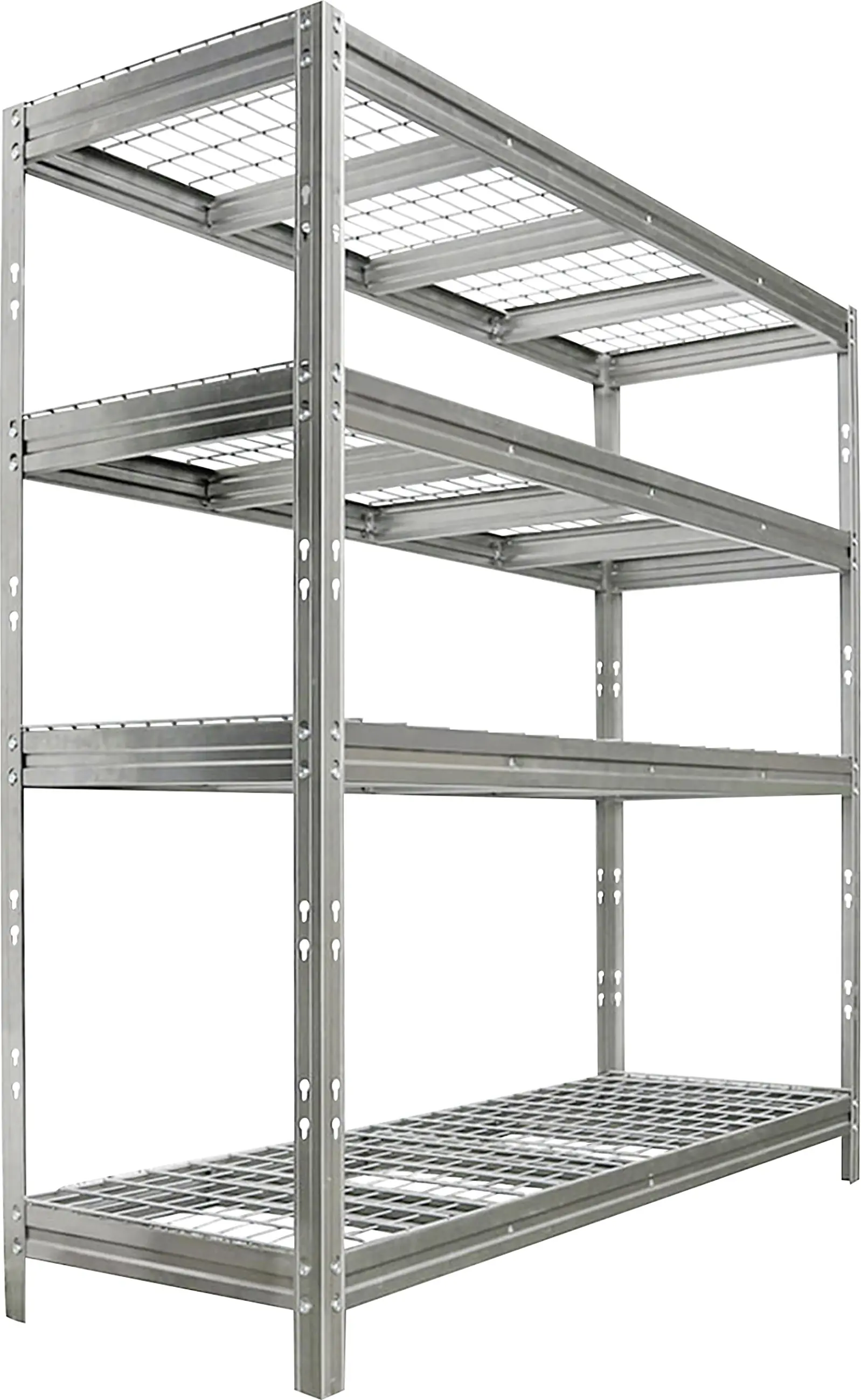 Ar Shelving Schwerlastregal Bullrack Rivet Wire verzinkt 200 x 180 4 Stahlgitterböden 2400 kg
