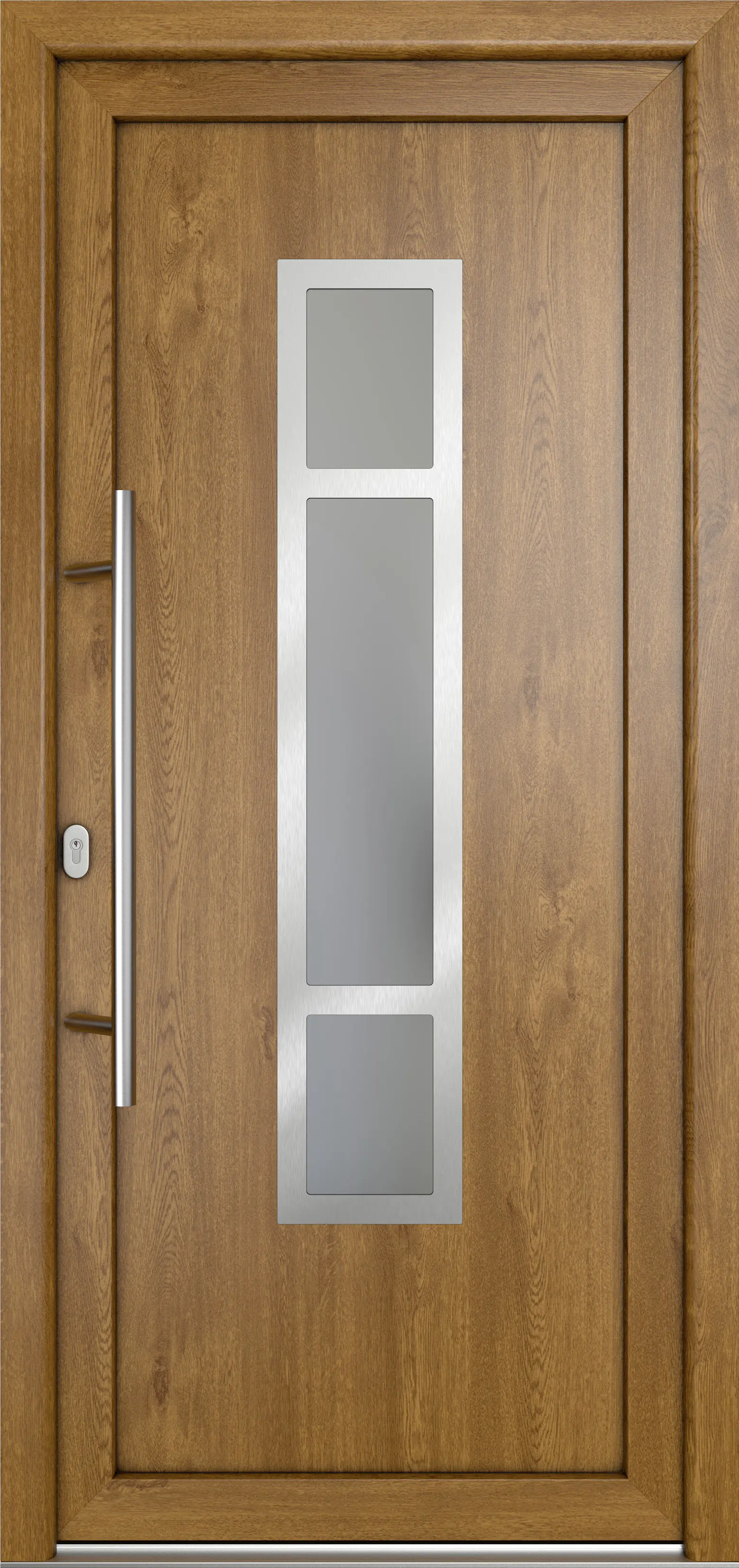Meeth Haustür Signum Pro PVC Modell 87 88 x 208 cm DIN Links weiß/golden oak