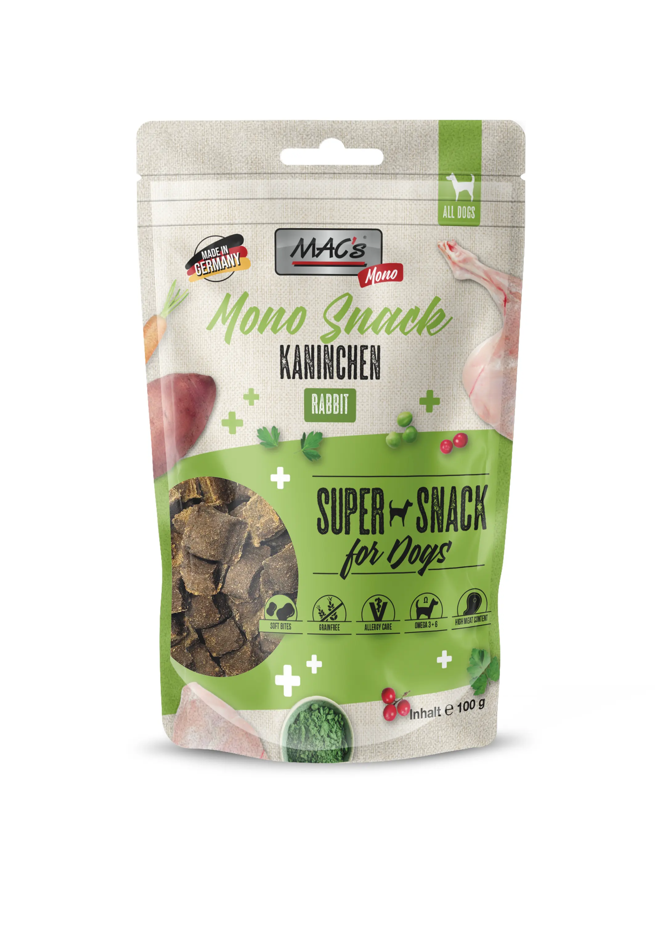 Macs Dog Hundenleckerli Adult 100 g Mono Kaninchen