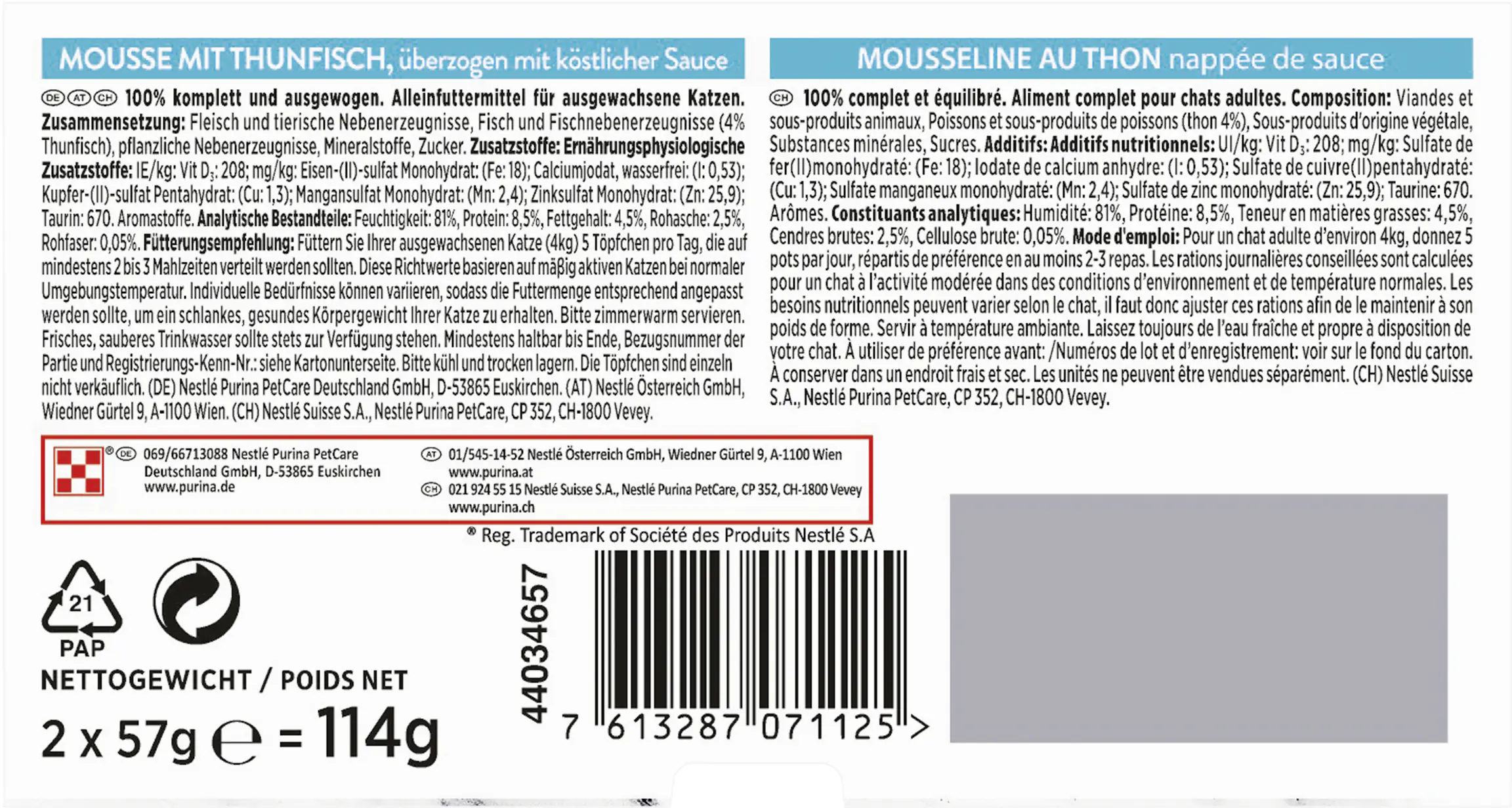 Gourmet Revelations Katzenfutter Mousse mit Thunfisch 2 x 57 g