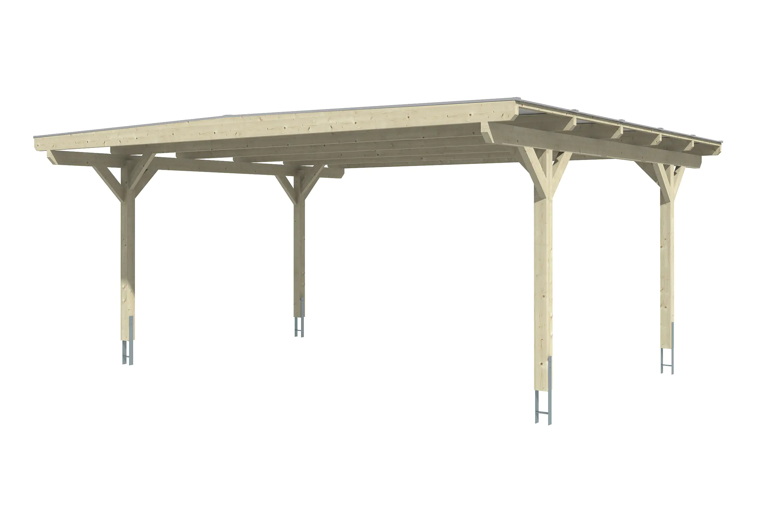 SKAN HOLZ Carport Odenwald 640 x 541 cm, natur