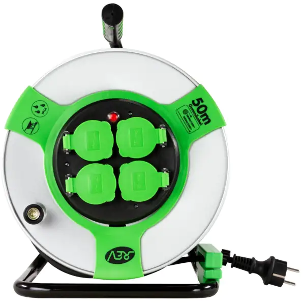 REV Kabeltrommel Außen 50 m H05RR-F 3G1,5mm², schwarz grün REV Kabeltrommel Außen 50 m H05RR-F 3G1,5mm², schwarz grün