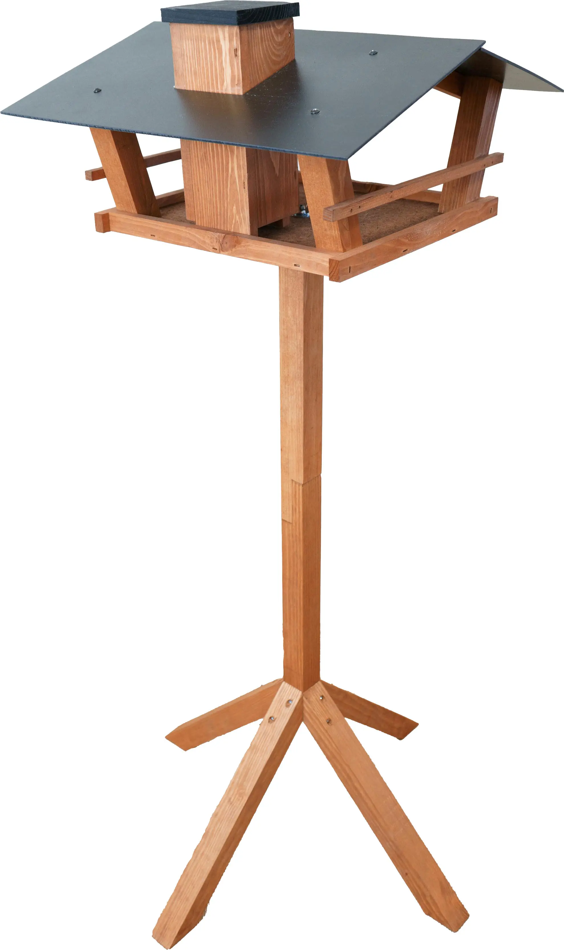 Vogelhaus Villa Emilia braun mit Ständer 39 x 39 x 19 cm