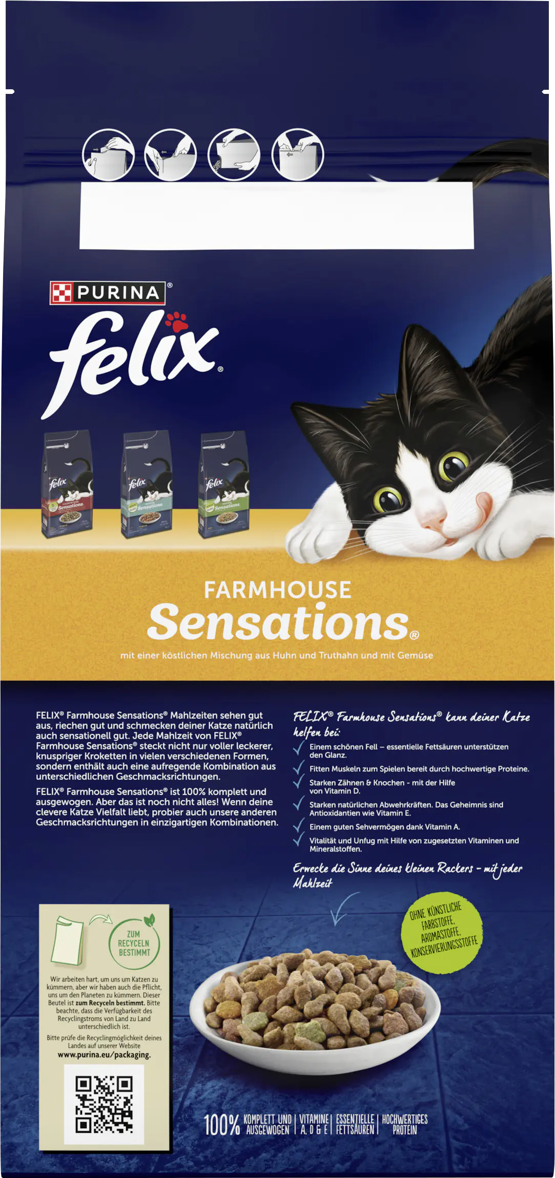 Felix Farmhouse Sensations mit Huhn Truthahn und Gemüse 2 kg Felix Farmhouse Sensations mit Huhn Truthahn und Gemüse 2 kg