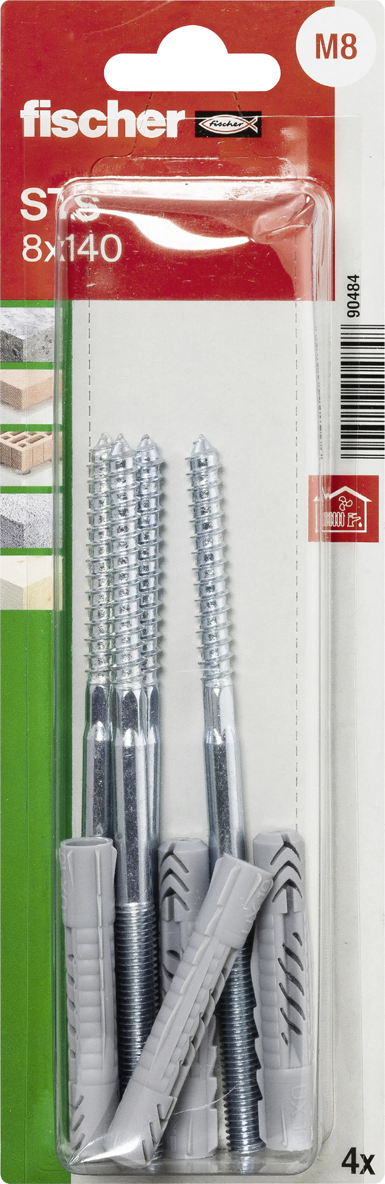 Fischer Stockschrauben mit Dübel STS Ø 8 x 140 mm - 8 Stk.