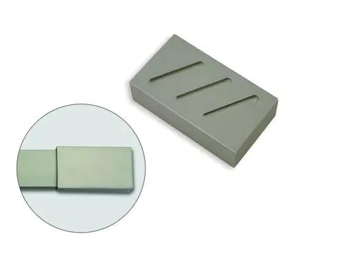 Gardinia Endstück Luxor Struktur Stahl-gebürstet