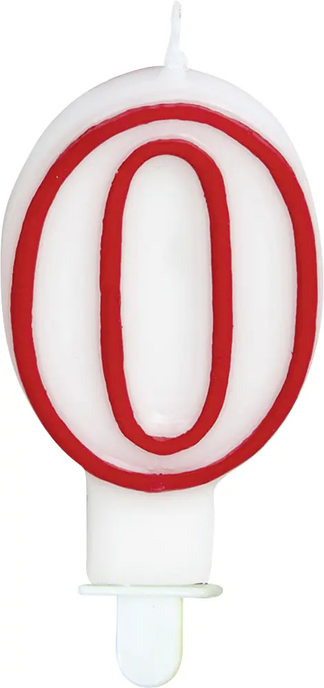 TIB Heyne Zahlengeburtstagskerze Zahl 0 1 Stück