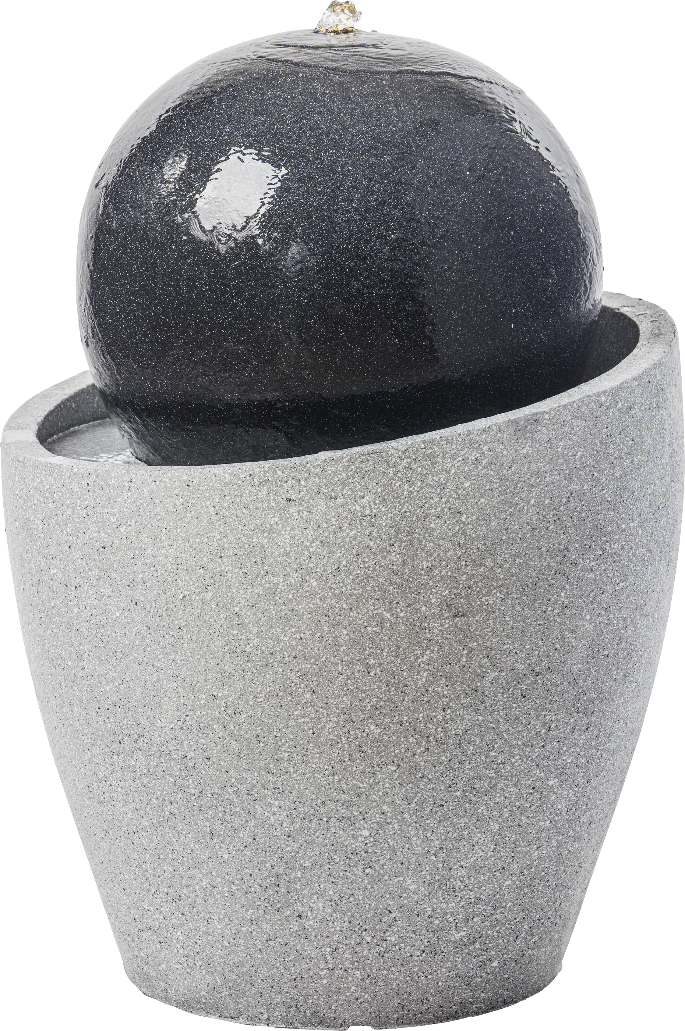 Heissner Gartenbrunnen Jupiter 35 x 35 x 63 cm, schwarz/grau