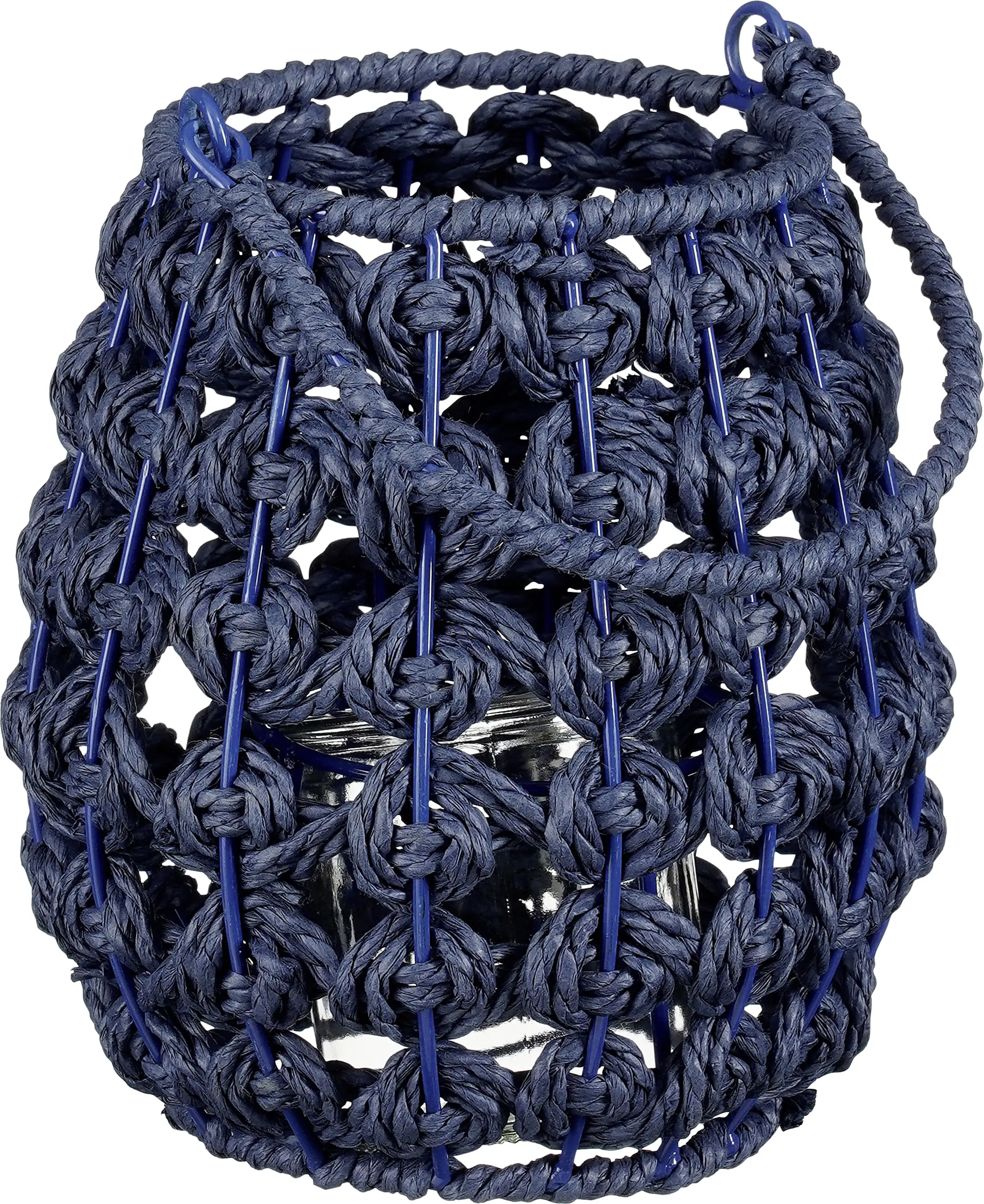 Mica Decorations Laterne Yodi paper 18 x 18 cm blau