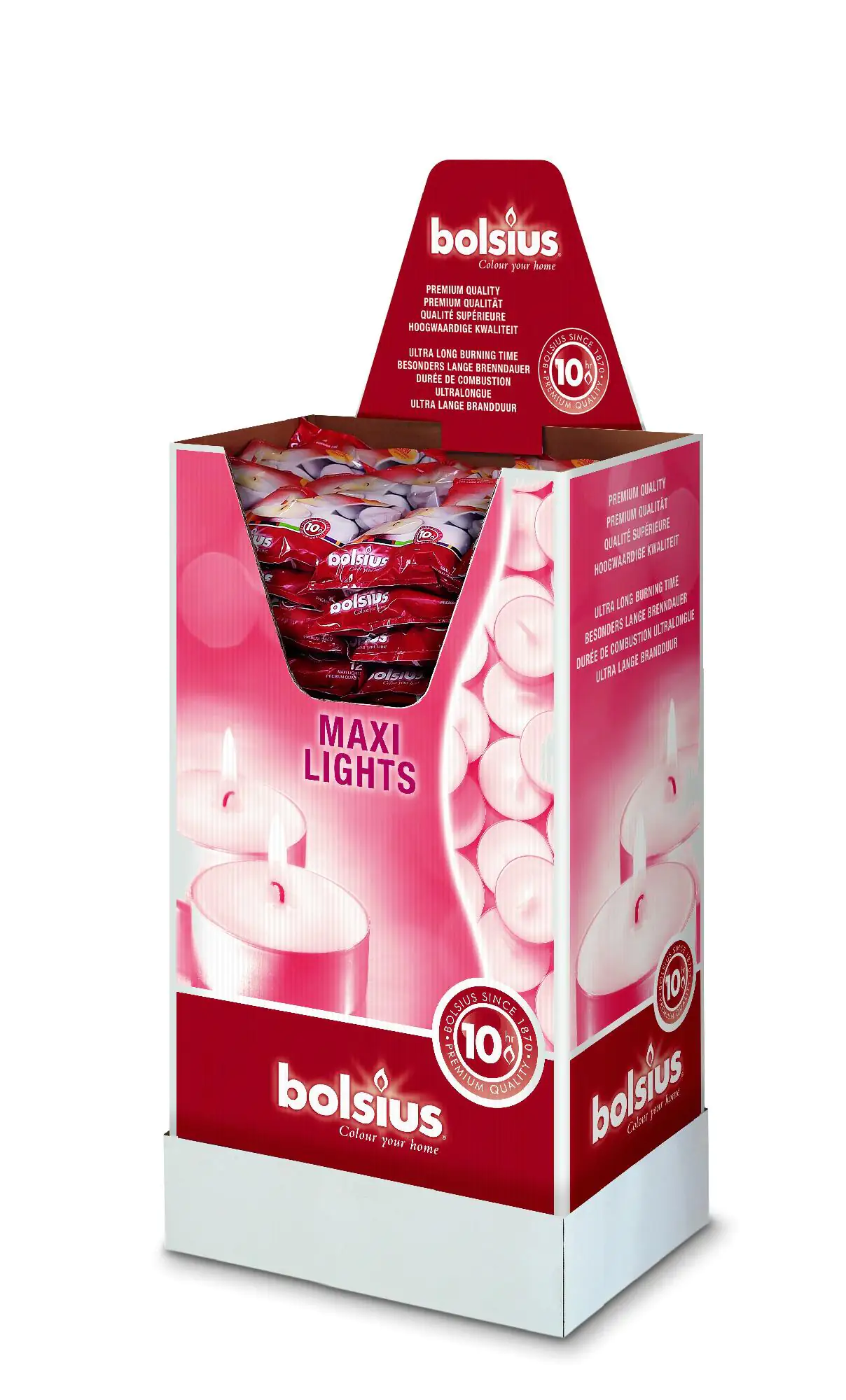 Bolsius Maxiteelichter weiß, Höhe 2,5 cm, Ø 5,7 cm, 12er Pack Bolsius Maxiteelichter weiß, Höhe 2,5 cm, Ø 5,7 cm, 12er Pack