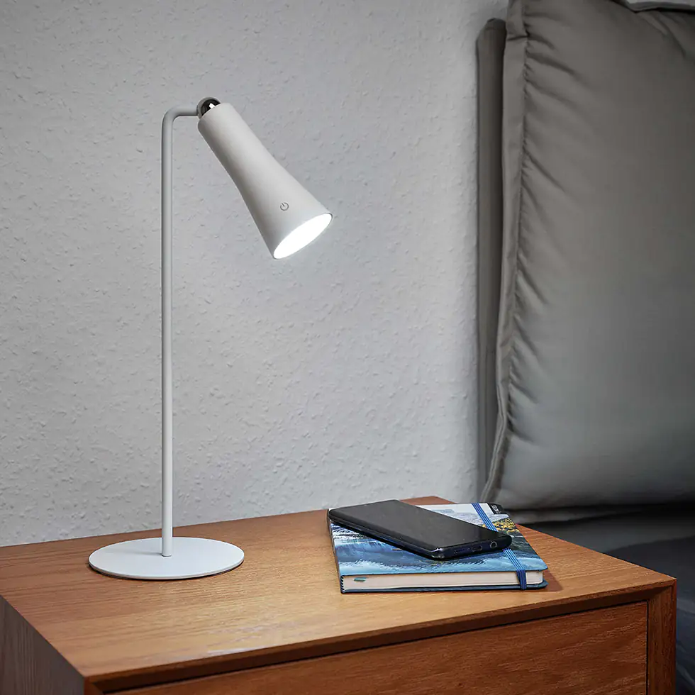 MeLiTec LED Akku-Leuchte MeLiMag 3in1 Tischleuchte Klemmleuchte Wandleuchte