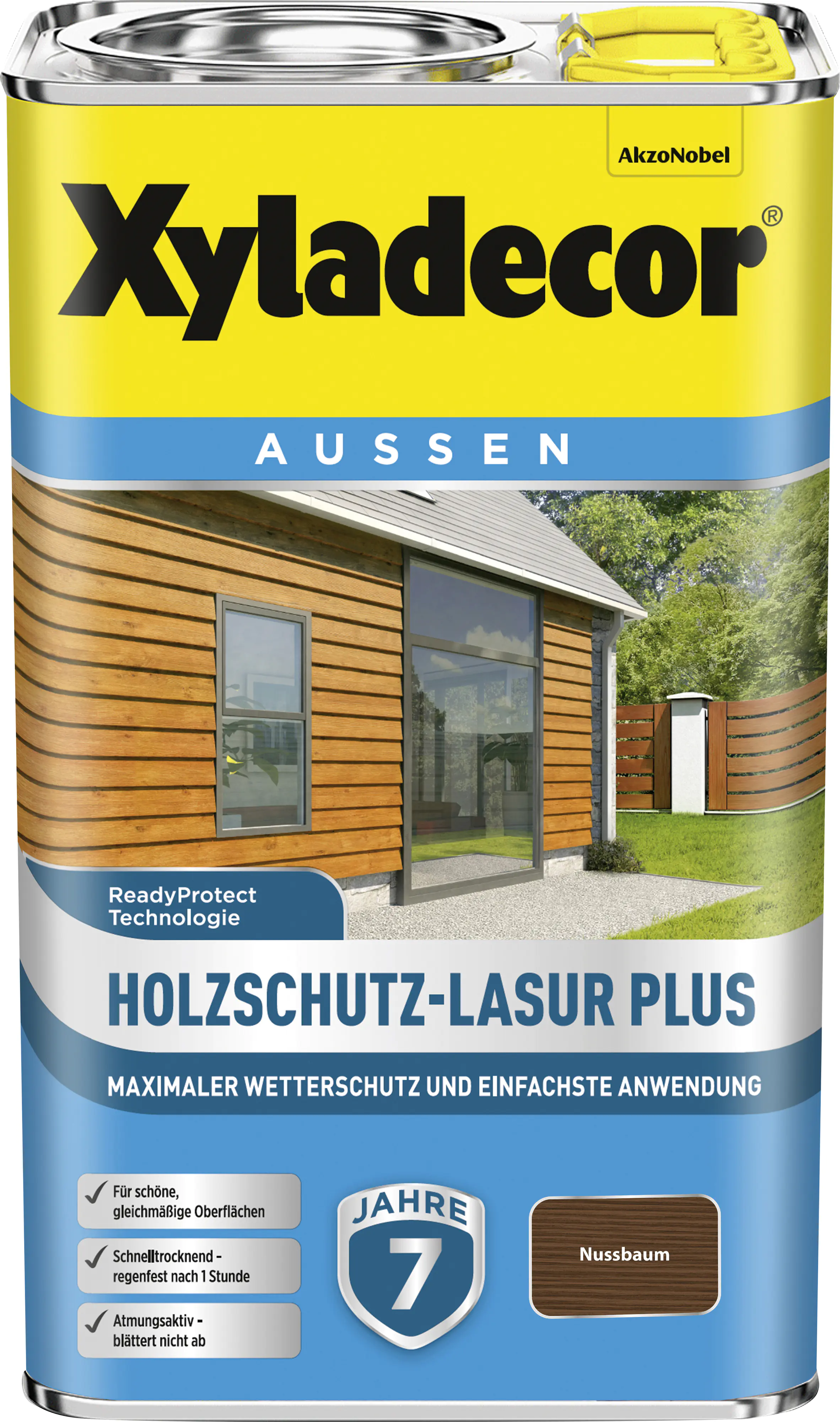 Xyladecor Holzschutz-Lasur 2,5 L nussbaum Plus