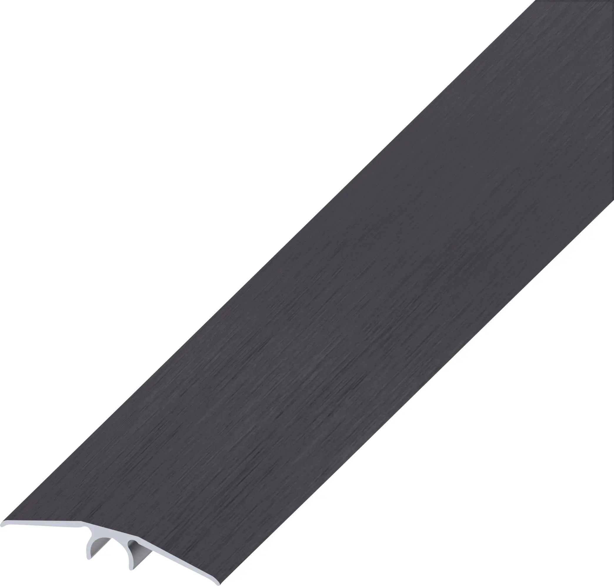 alfer Übergangs-Profil 2 m, 46 mm Aluminium eloxiert gebürstet dunkelgrau