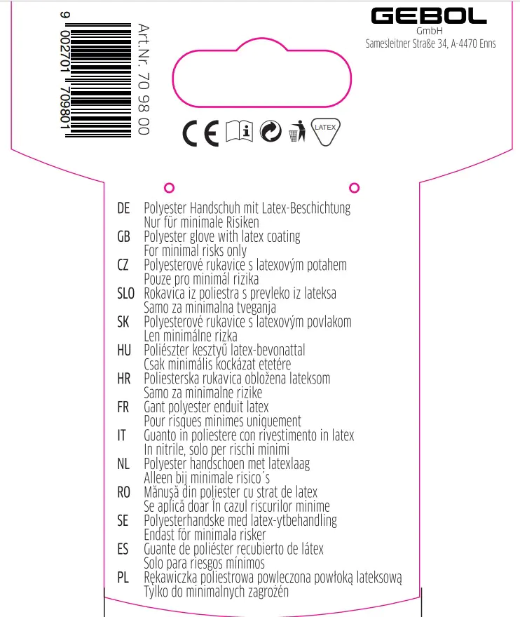 Gebol Handschuh Flower lila  