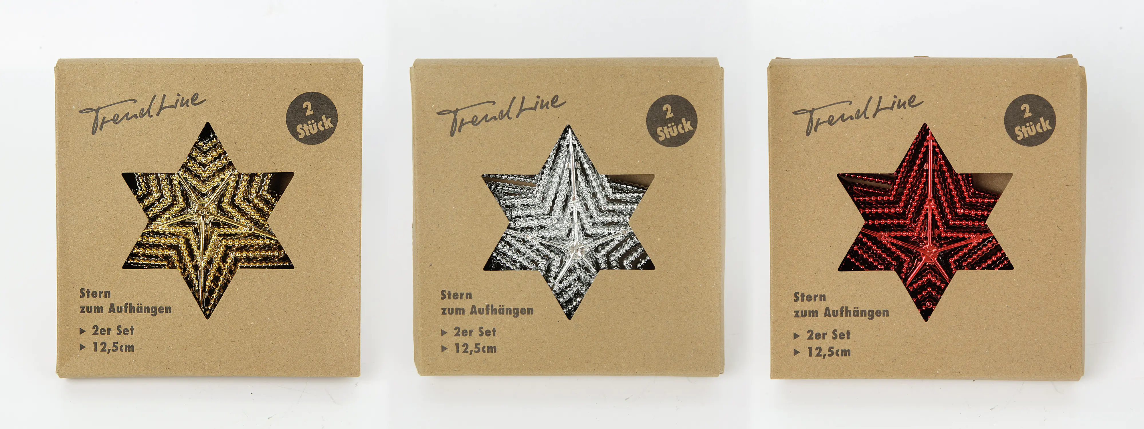TrendLine Stern zum Hängen 2er Set, 12,5 cm TrendLine Stern zum Hängen 2er Set, 12,5 cm