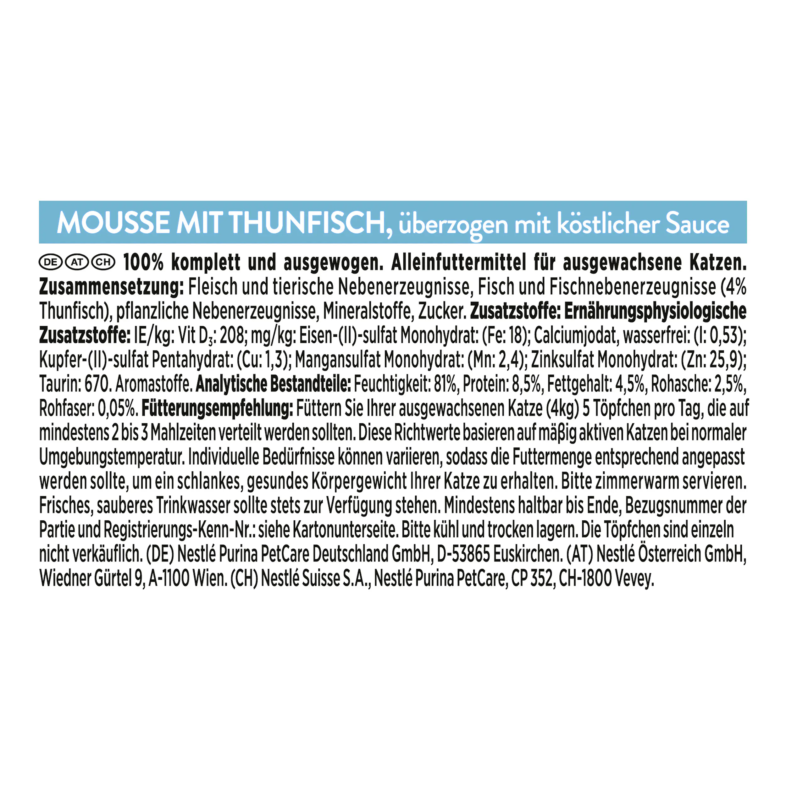 Gourmet Revelations Katzenfutter Mousse mit Thunfisch 2 x 57 g