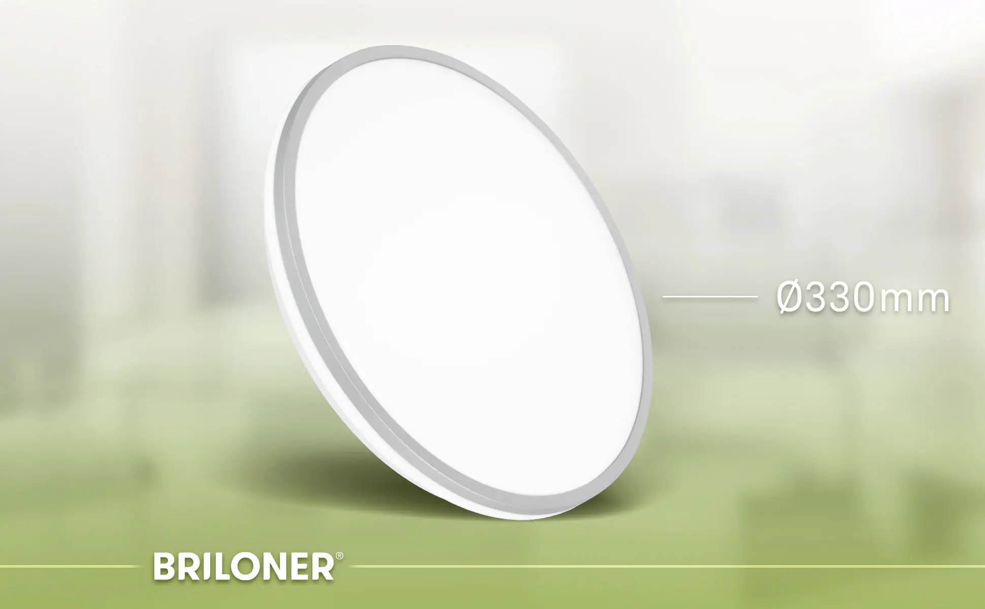 Briloner LED-Deckenleuchte Lana Ø 33 cm weiß-chrom neutralweiß