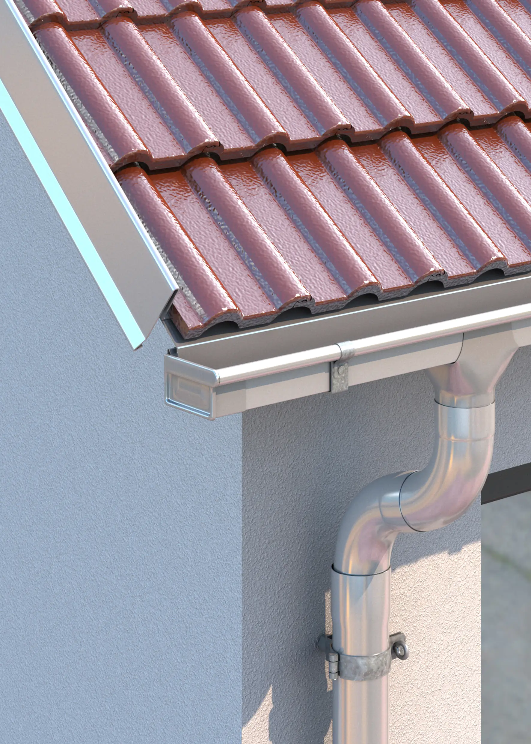 Sarei Kastenrinnenendstück rechts, RG 70 Alu-anthrazit Sarei Kastenrinnenendstück rechts, RG 70 Alu-anthrazit