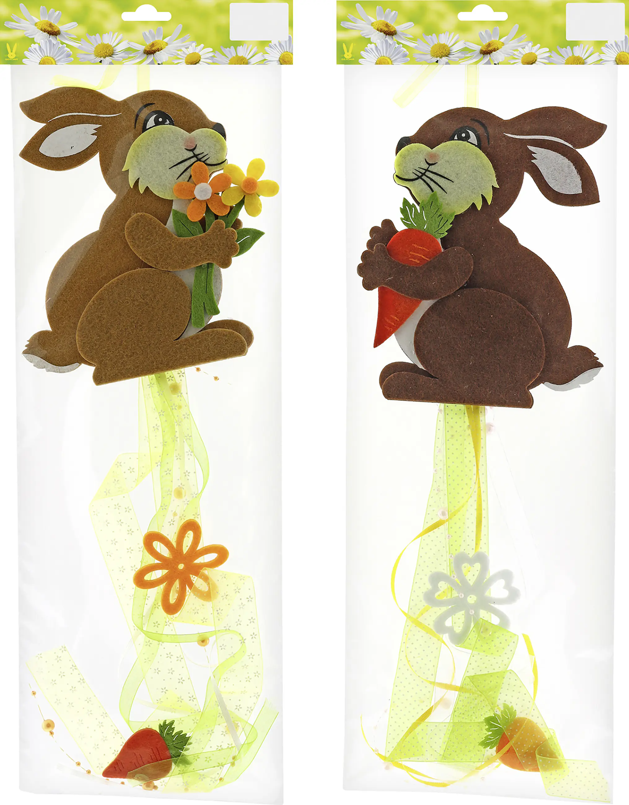 Dekohänger Filz Hase 48,5 cm bunt