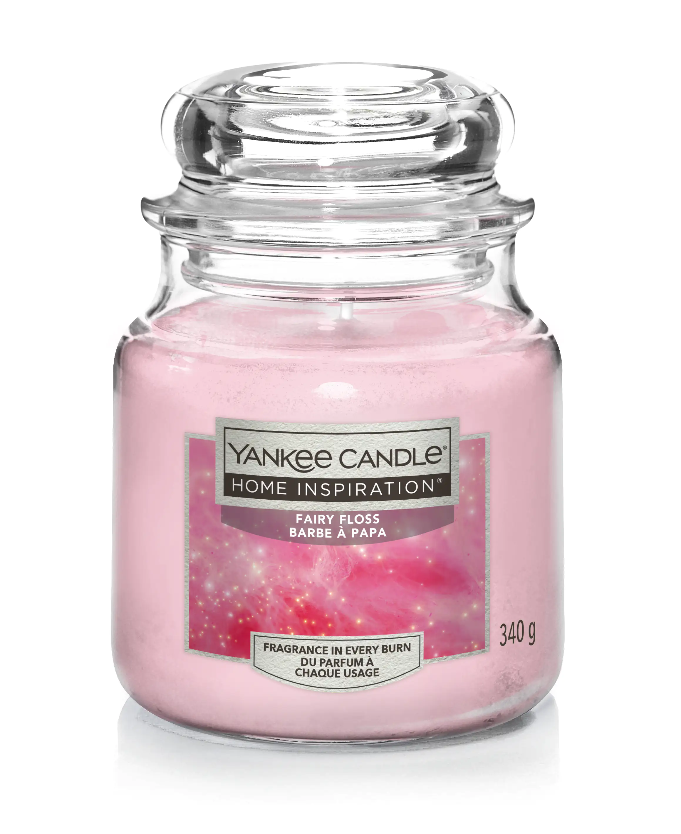 Yankee Candle Duftkerze Mittleres Glas Fairy Floss 340 g, rosa Yankee Candle Duftkerze Mittleres Glas Fairy Floss 340 g, rosa
