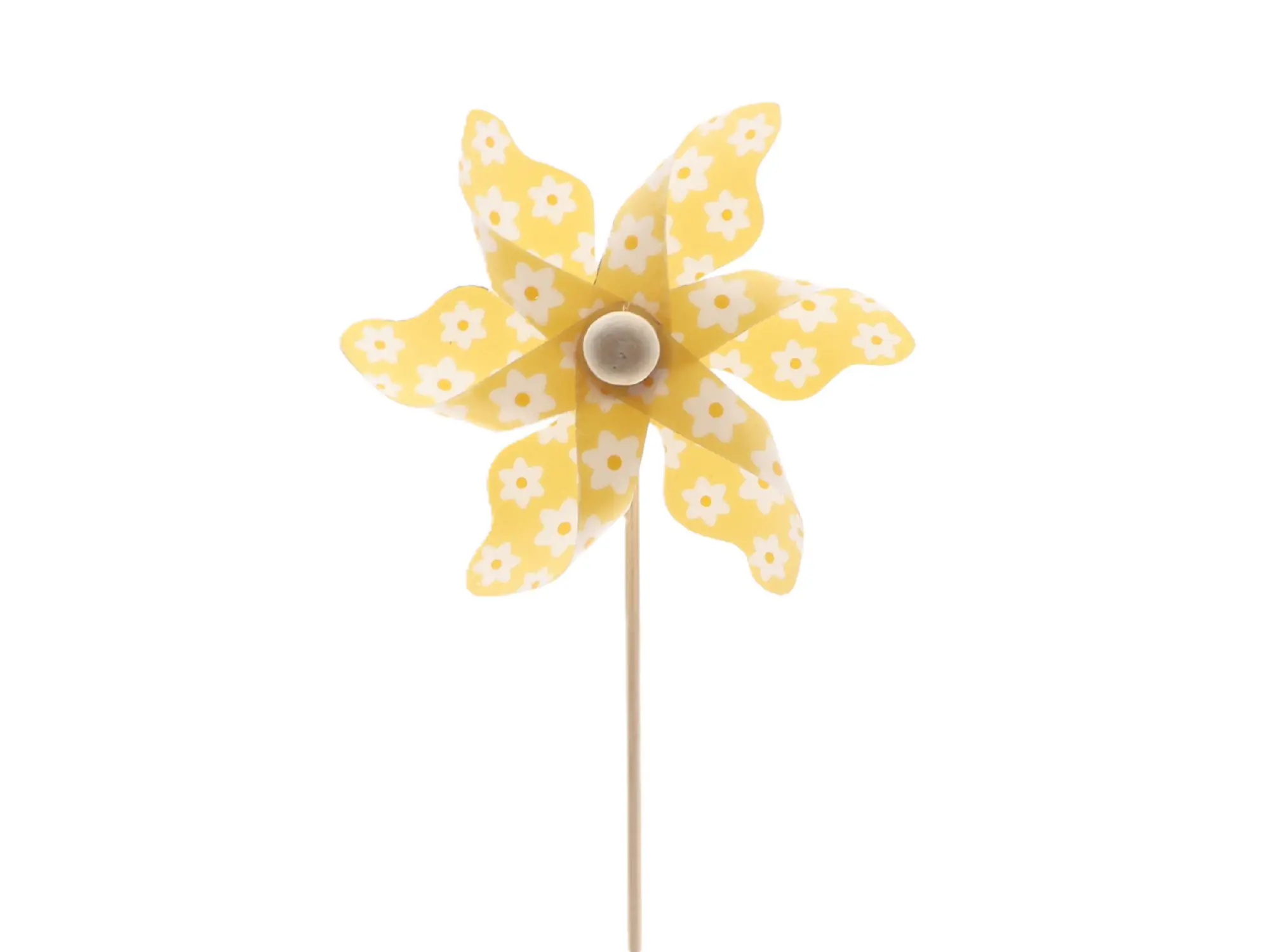 Flamingo Gartenstecker Windrad Kunststoff 8,5 x 58,5 cm gelb