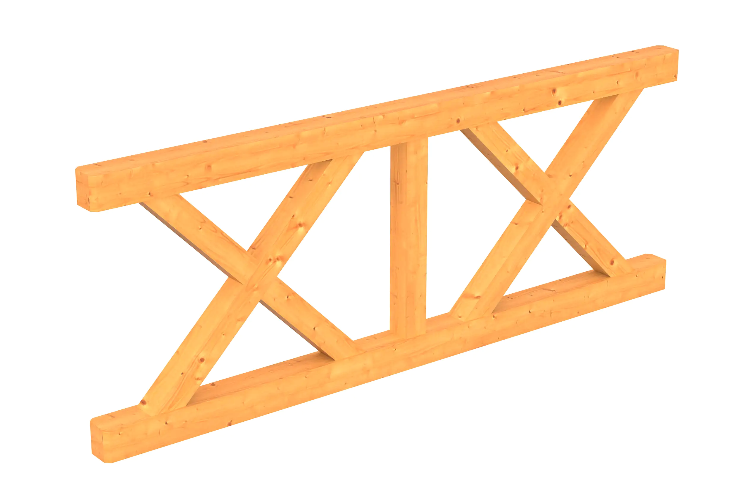 SKAN HOLZ Brüstung Andreaskreuz  220 x 84 cm, Douglasie, natur